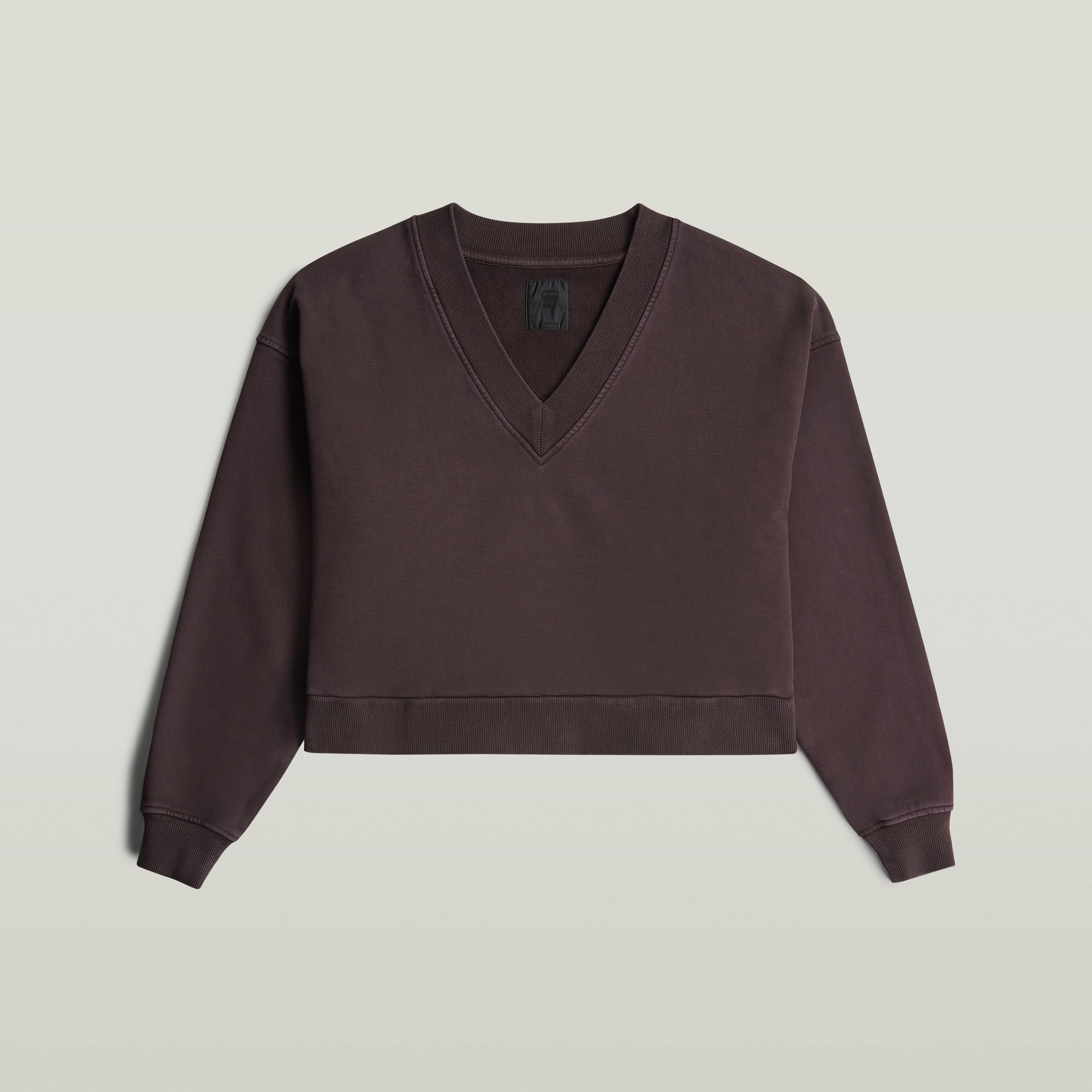 Thumbnail - Washed Loose V Sweater - Braun - Damen