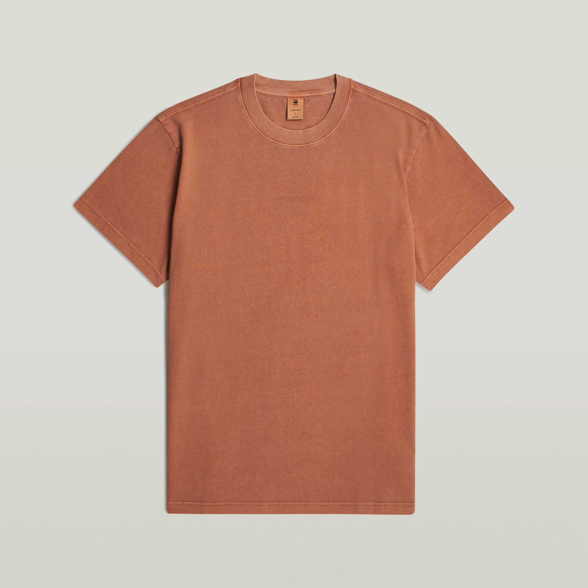 Thumbnail - Overdyed Center Chest T-Shirt - Rot - Herren
