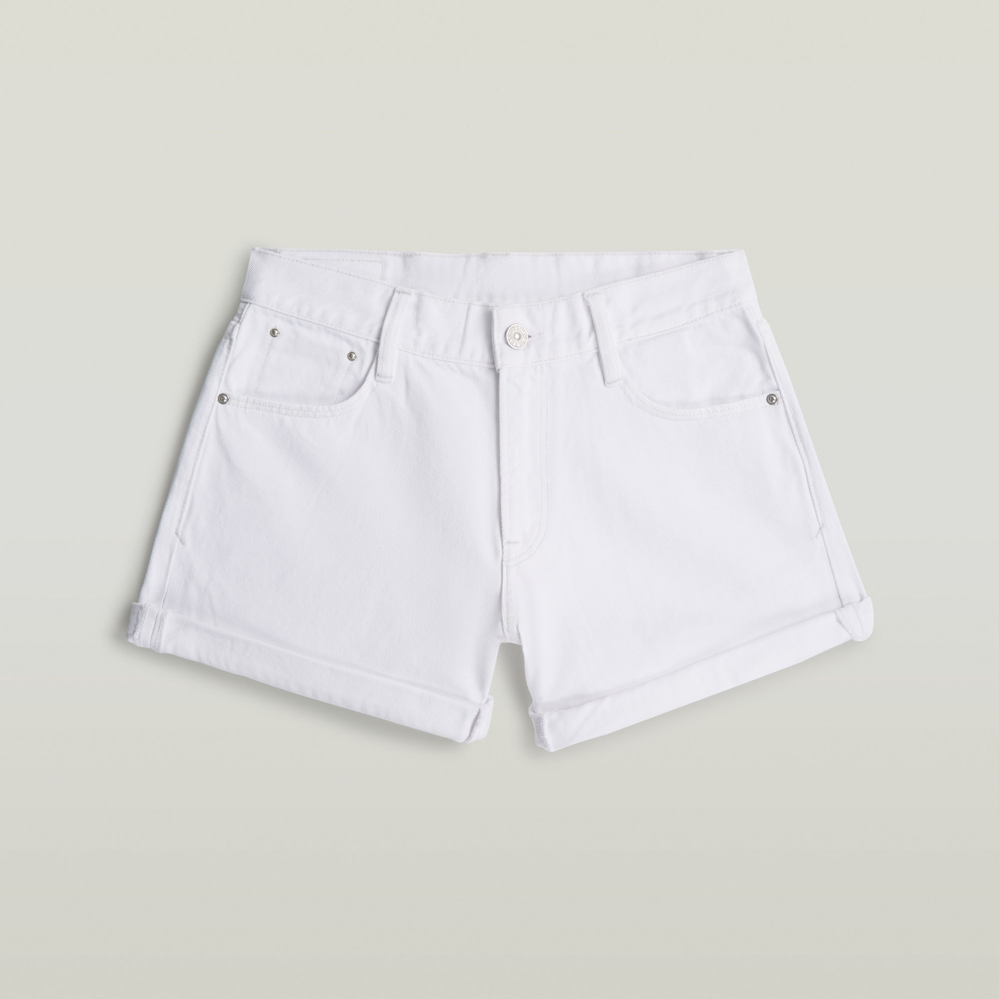 Thumbnail - Judee Boyfriend Shorts - Weiß - Damen