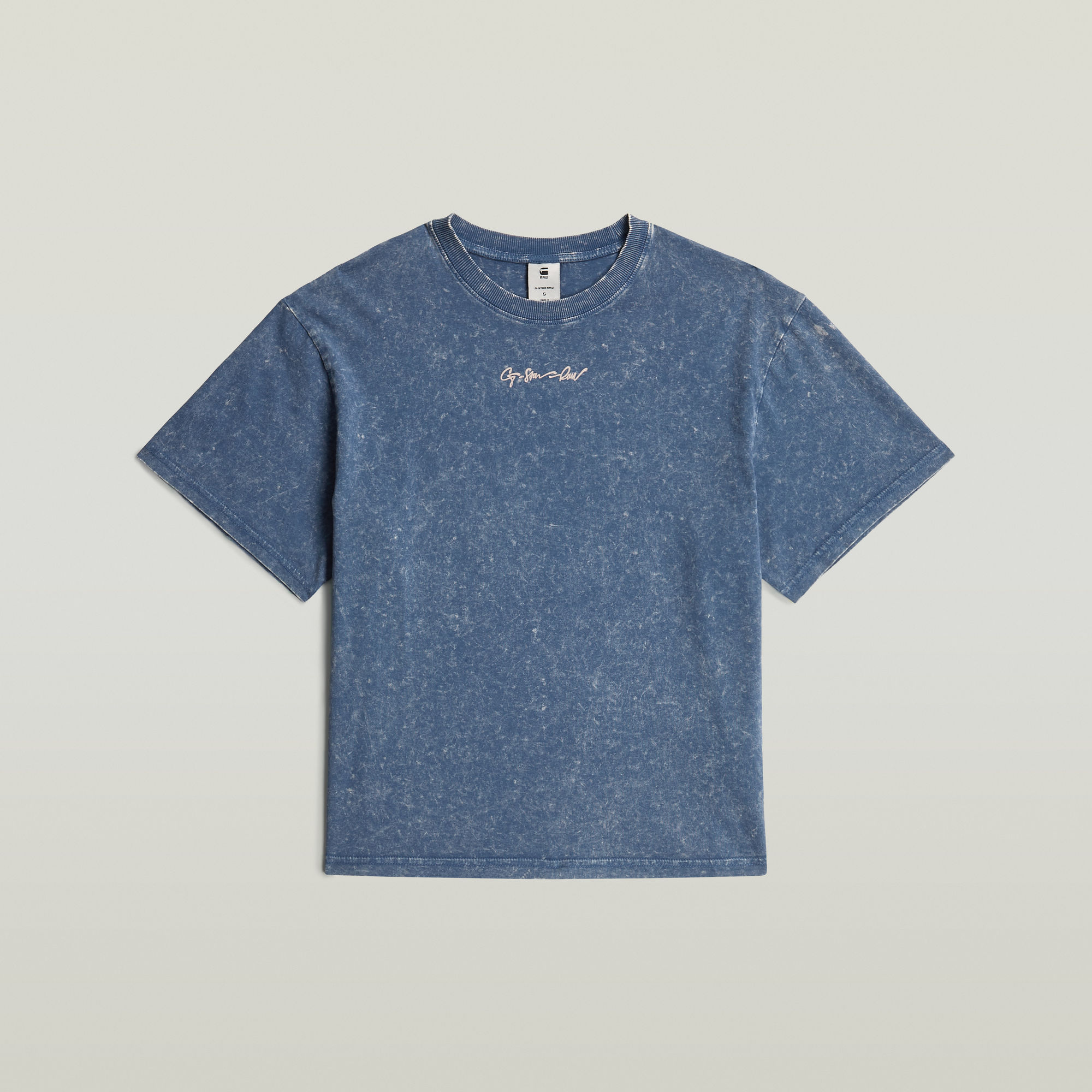 G-Star RAW Washed G-Script T-shirt Midden blauw Dames