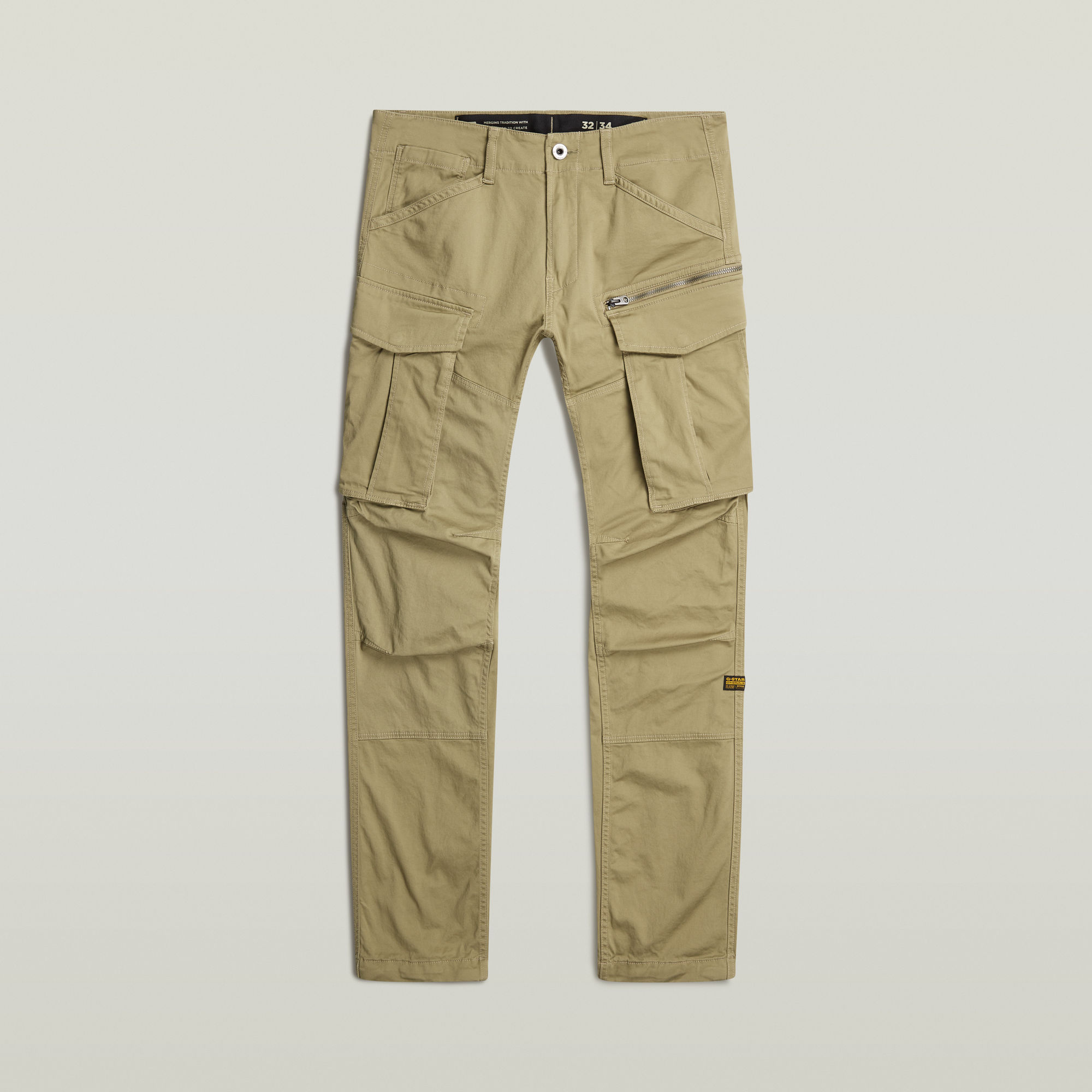 G-Star RAW Rovic Broek Zip 3D Regular Tapered Groen Heren