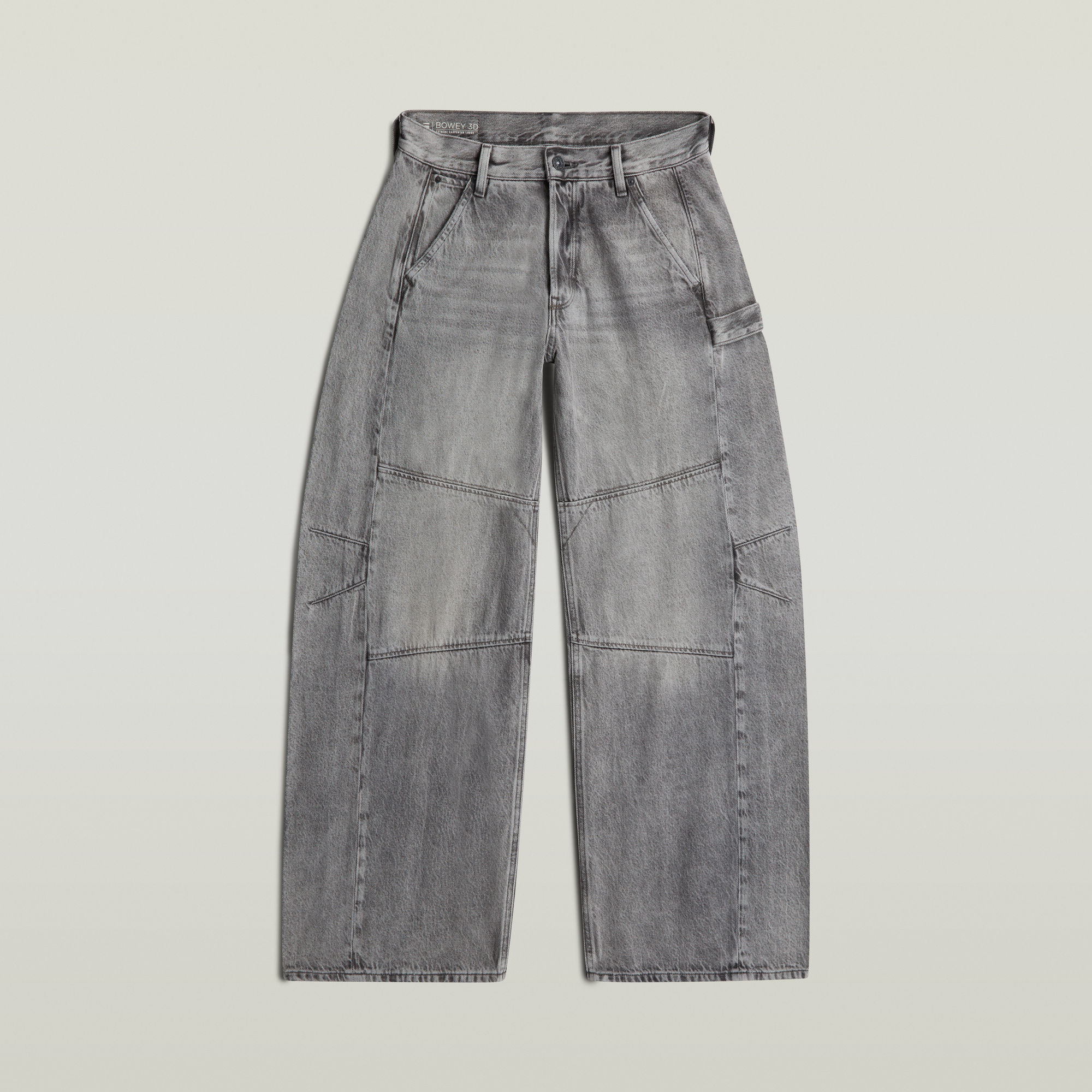 Thumbnail - Bowey 3D Extreme Carpenter Loose Jeans - Grau - Damen
