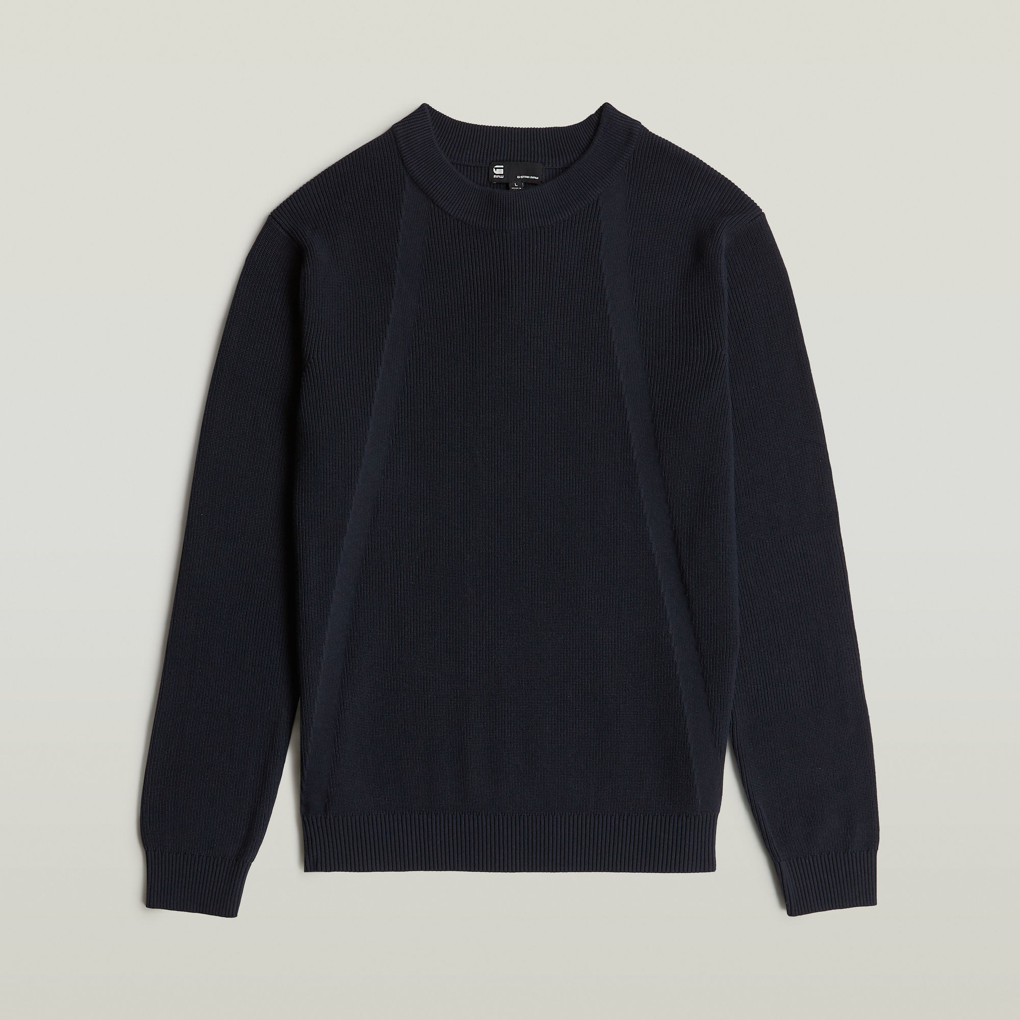 G-Star RAW Structure Ribbed Gebreide Trui Donkerblauw Heren