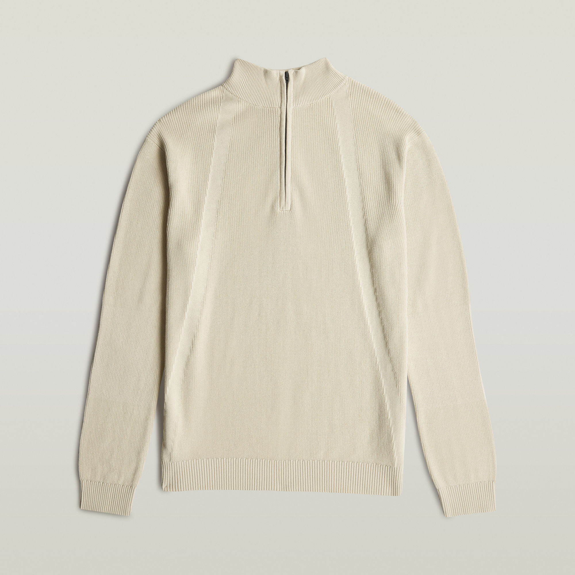 G-Star RAW Structure Half Zip Gebreide Trui Wit Heren