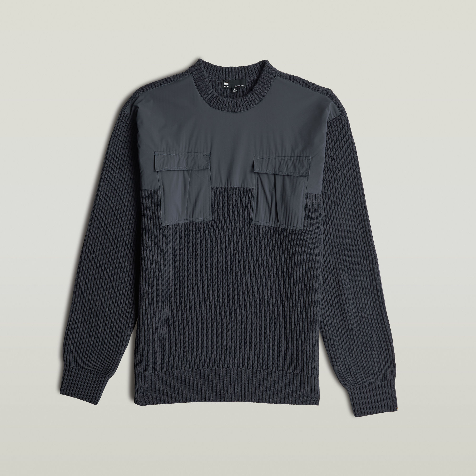 G-Star RAW Woven Mix Gebreide Trui Donkerblauw Heren
