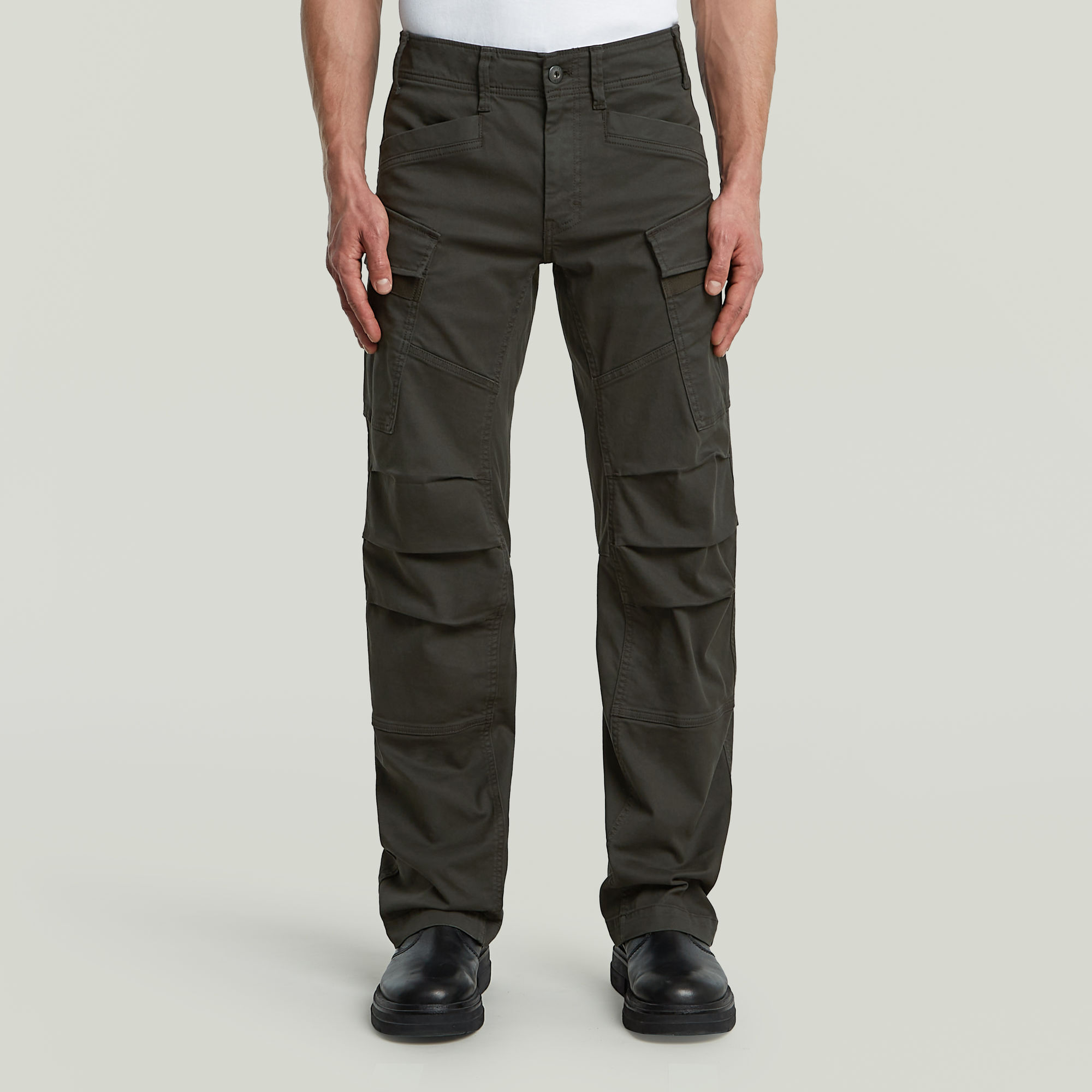 

3D Regular Straight Cargo Pants - Grey - Men