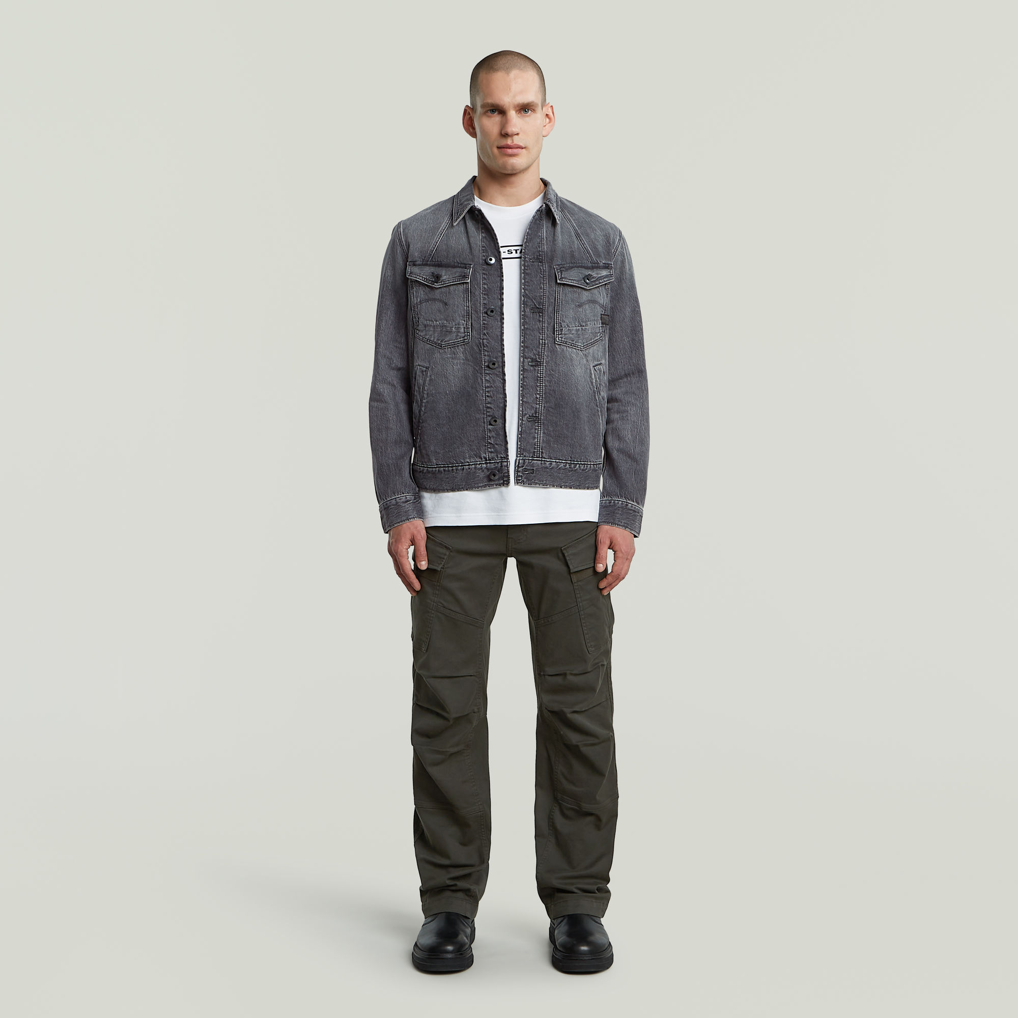 G-Star RAW 3D Regular Straight Cargobroek Grijs Heren