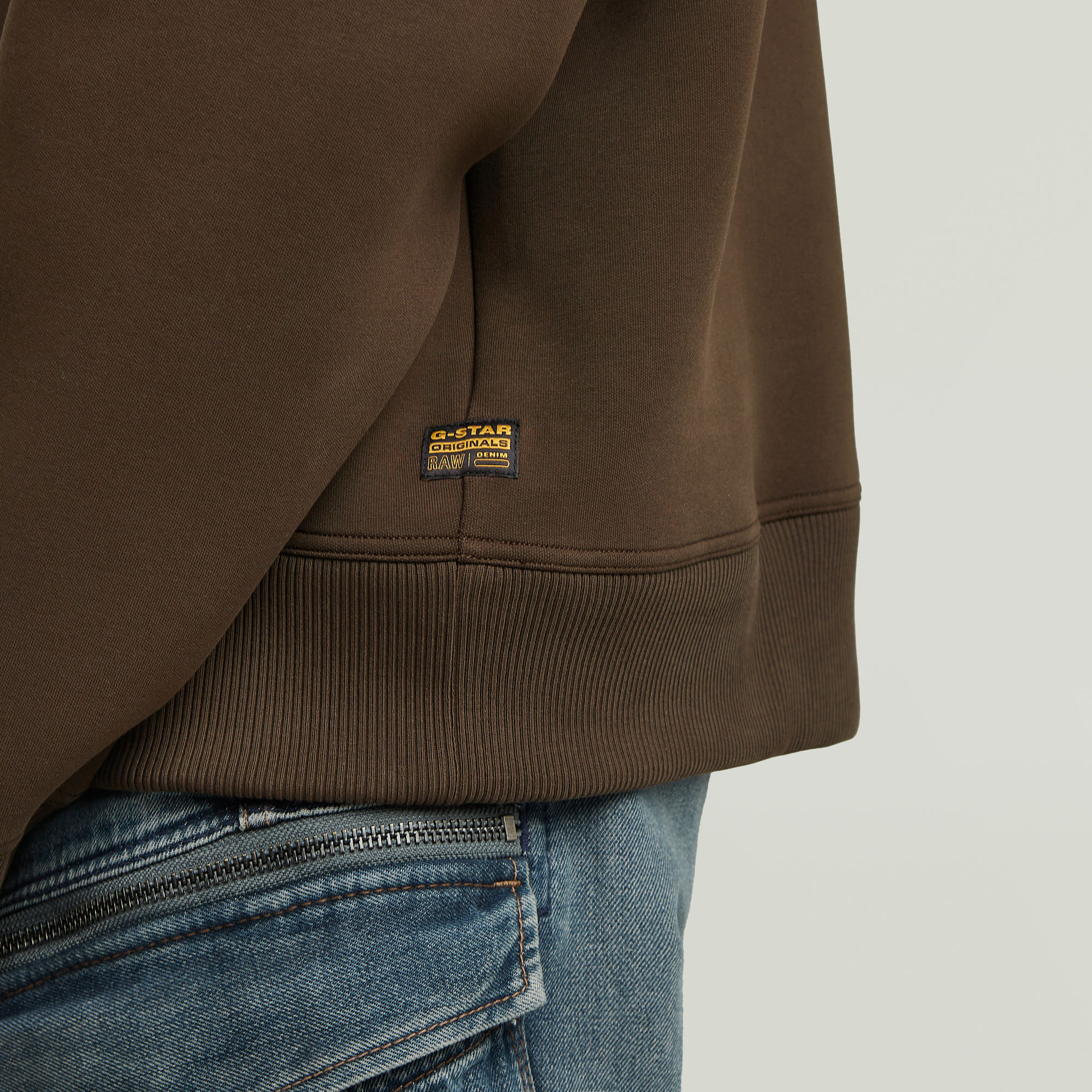 G-Star RAW Scuba Loose Hoodie Bruin Heren