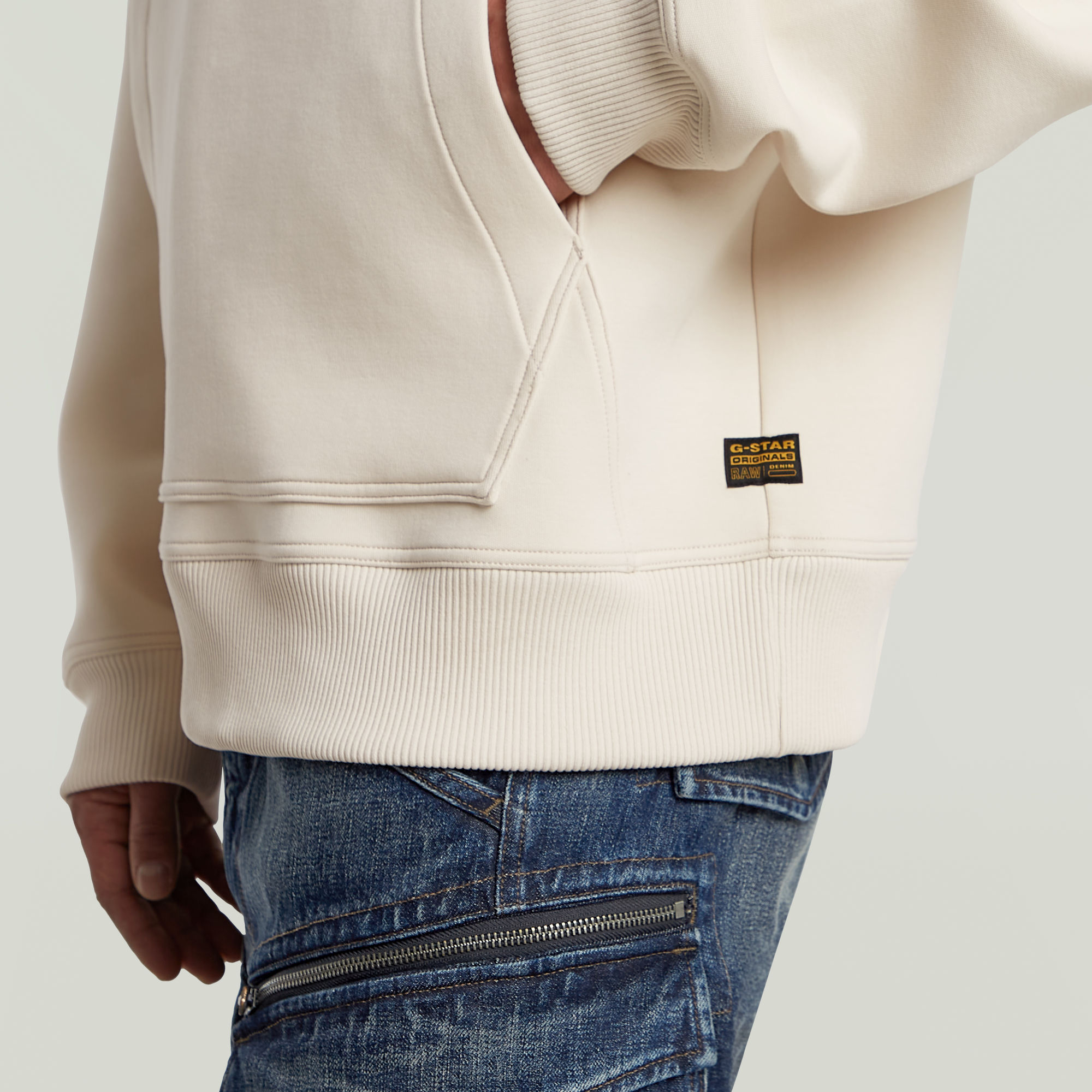 G-Star RAW Scuba Loose Hoodie Wit Heren