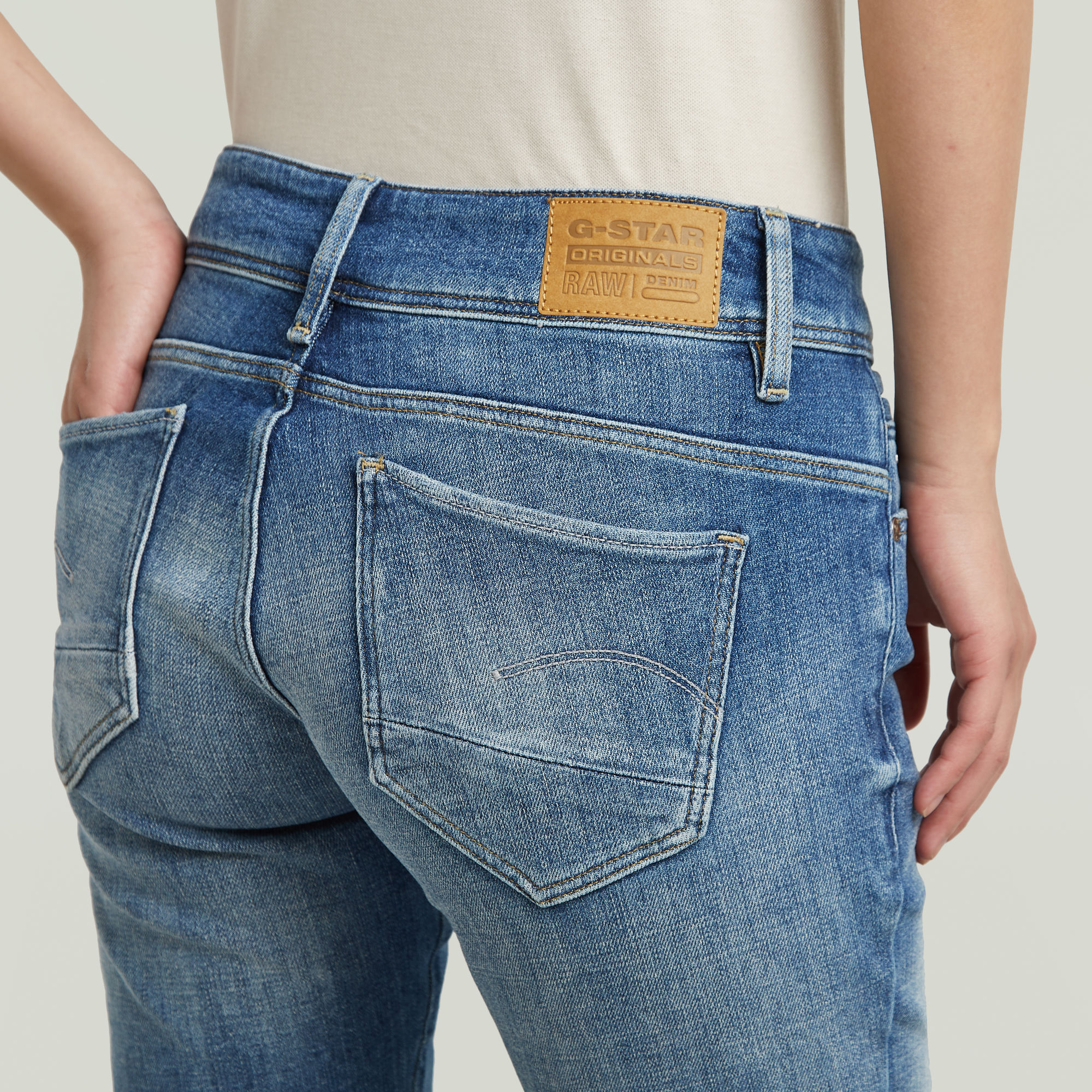 G-Star RAW Contor 3D Slim Jeans Midden blauw Dames