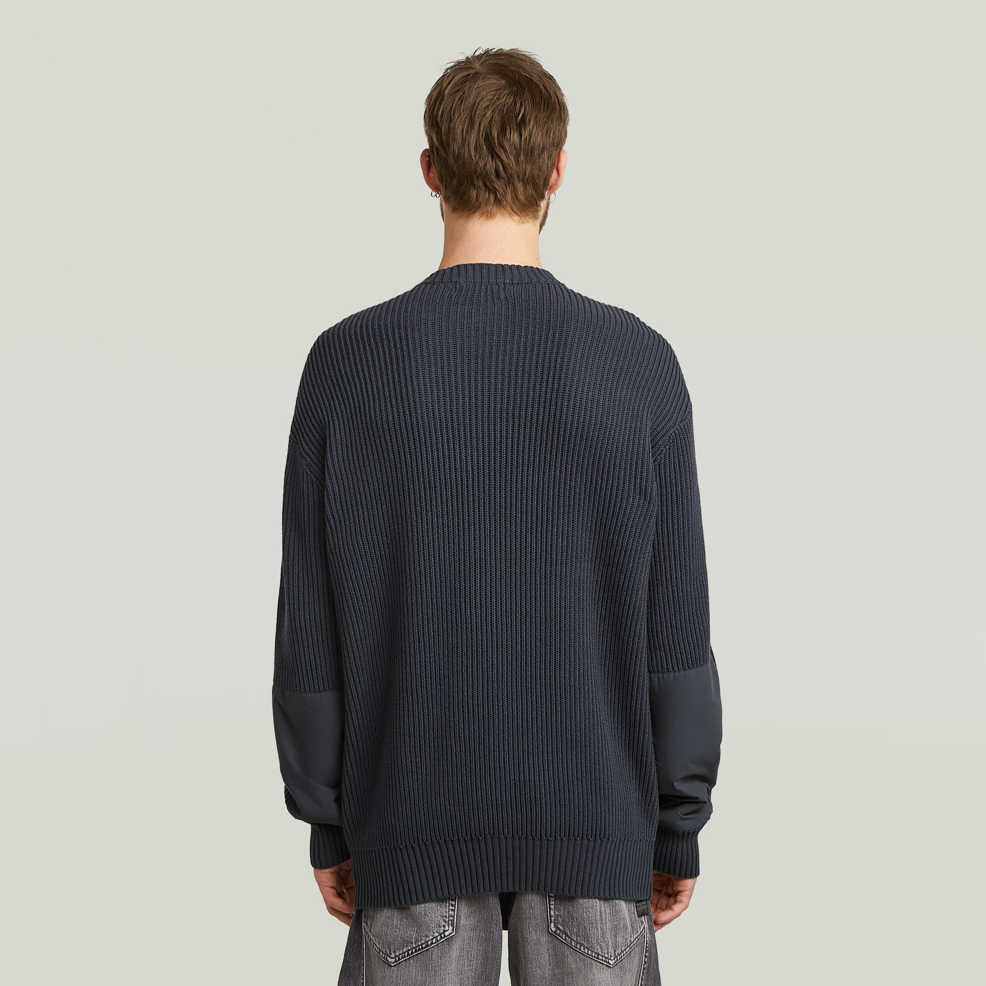 G-Star RAW Woven Mix Gebreide Trui Donkerblauw Heren