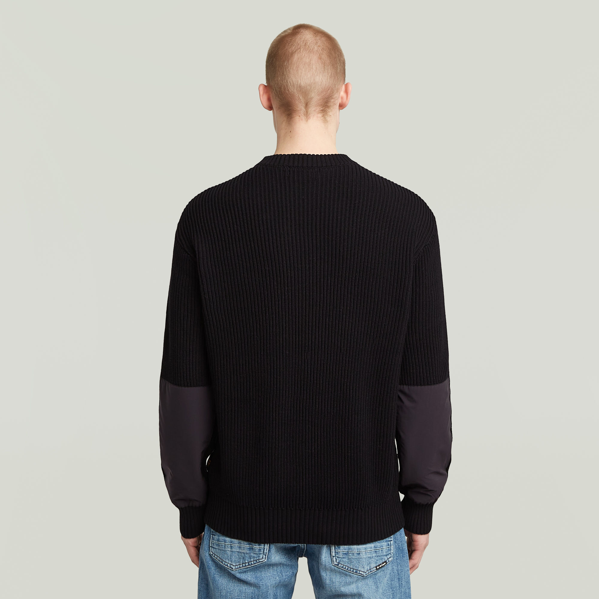 G-Star RAW Woven Mix Gebreide Trui Zwart Heren