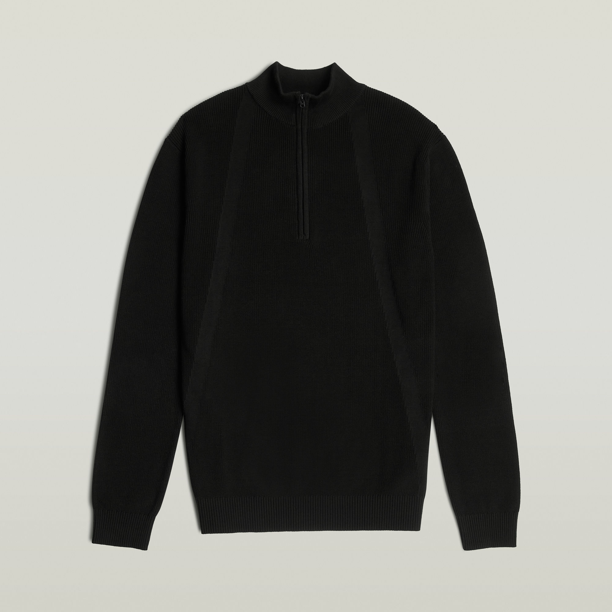 G-Star RAW Structure Half Zip Gebreide Trui Zwart Heren