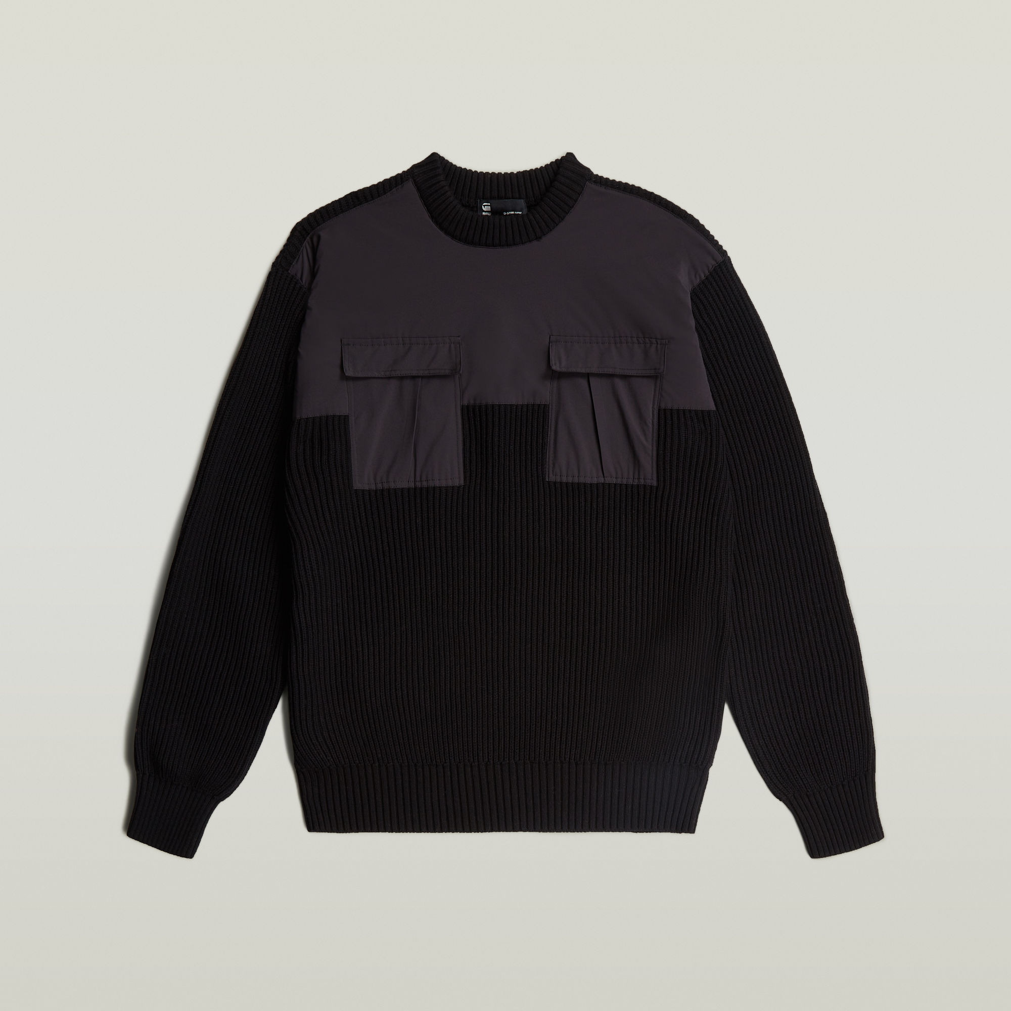 G-Star RAW Woven Mix Gebreide Trui Zwart Heren