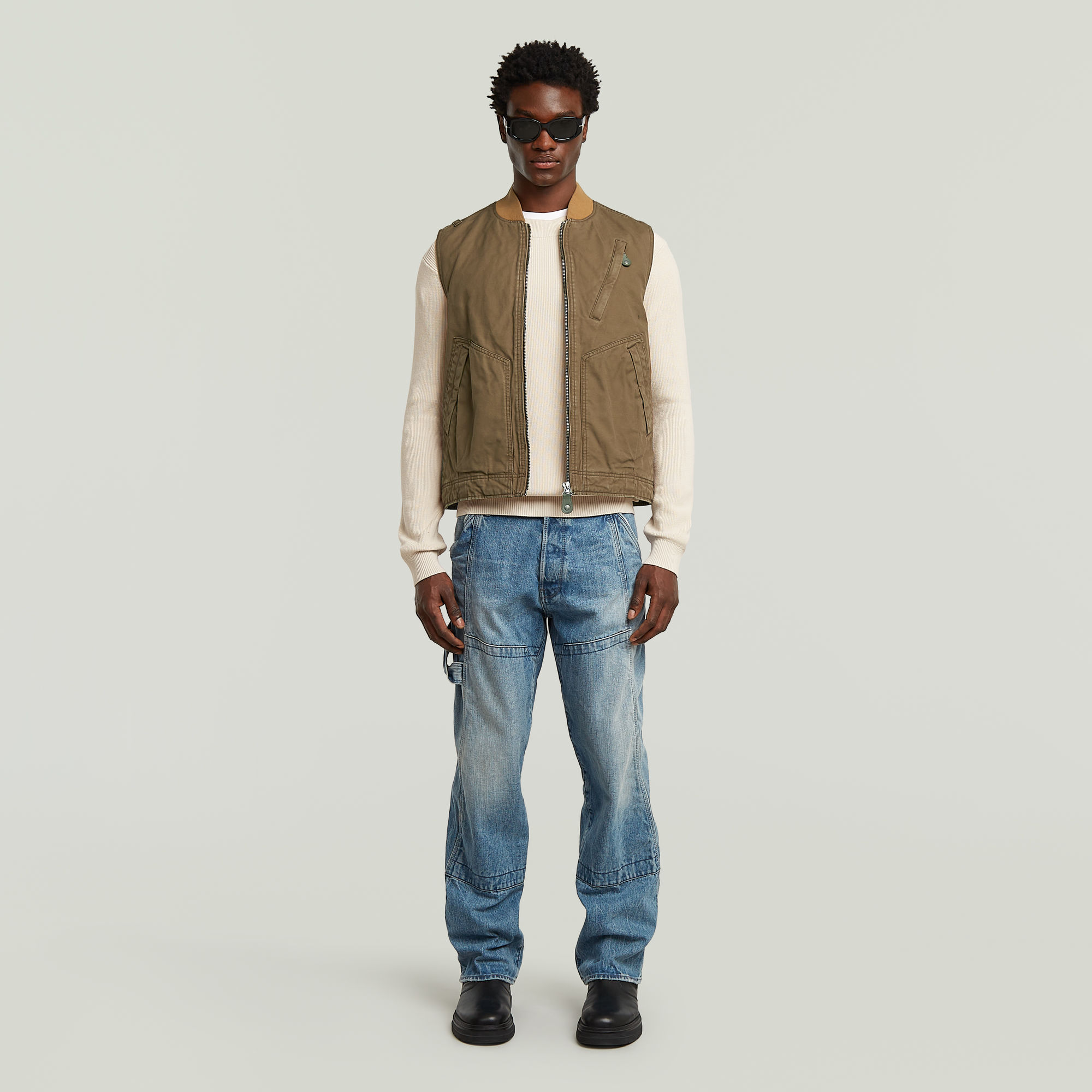 G-Star RAW Structure Gebreide Trui Wit Heren