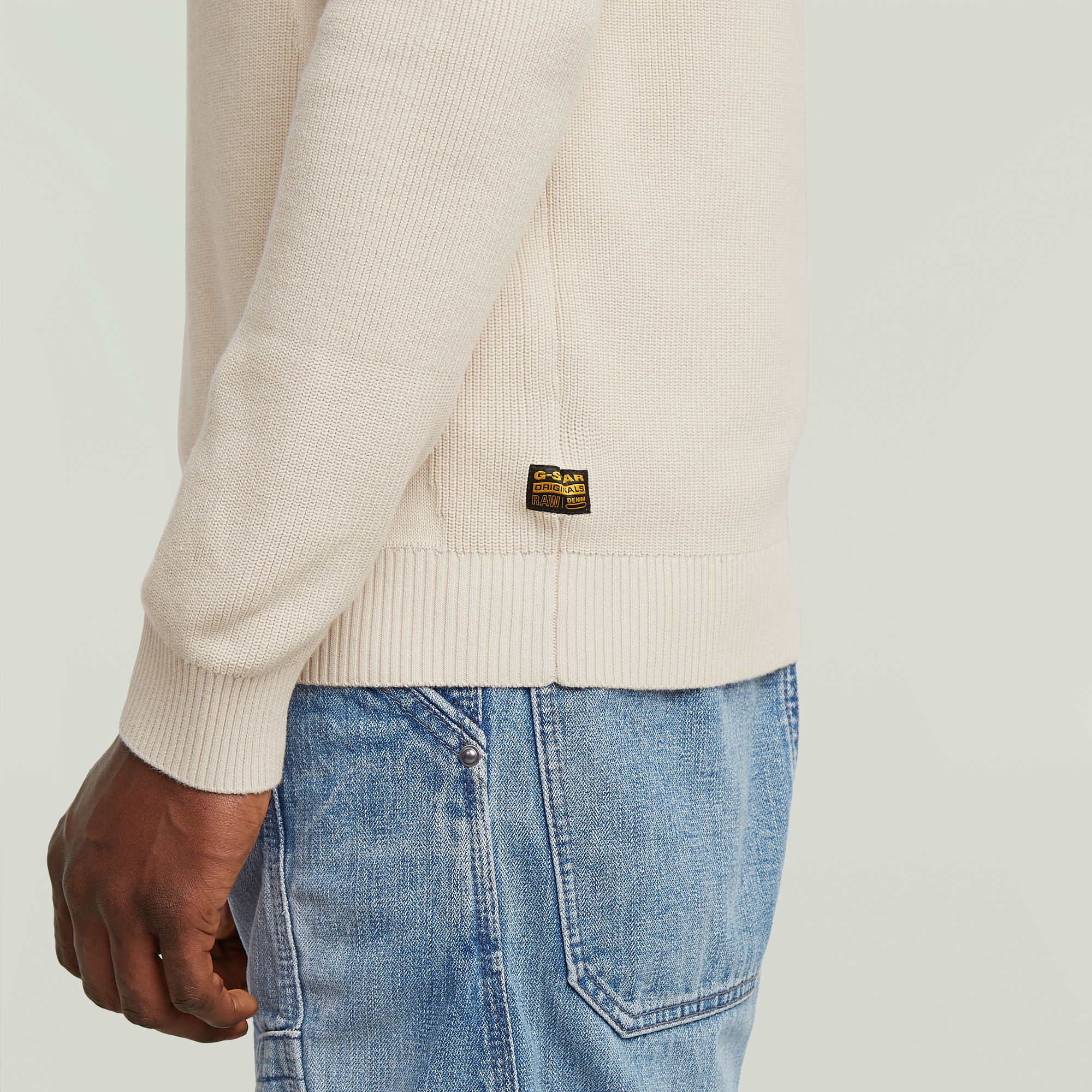 G-Star RAW Structure Gebreide Trui Wit Heren