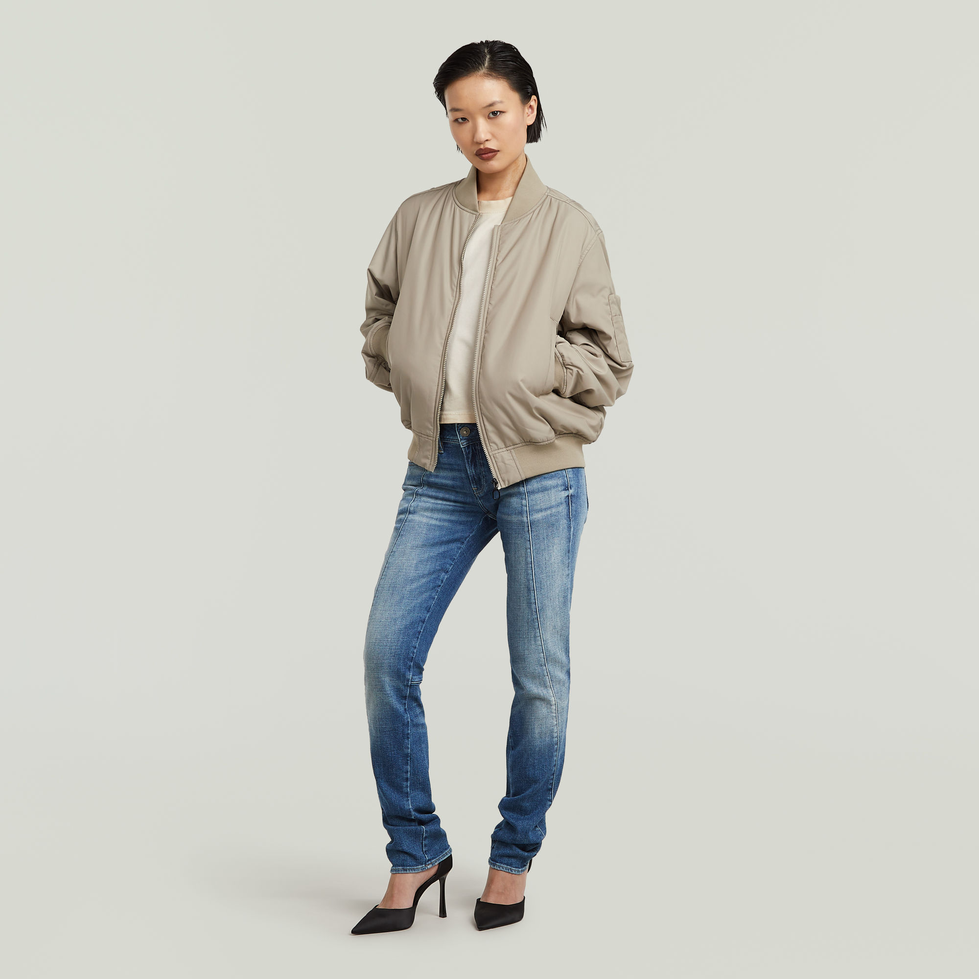 G-Star RAW Contor 3D Slim Jeans Midden blauw Dames