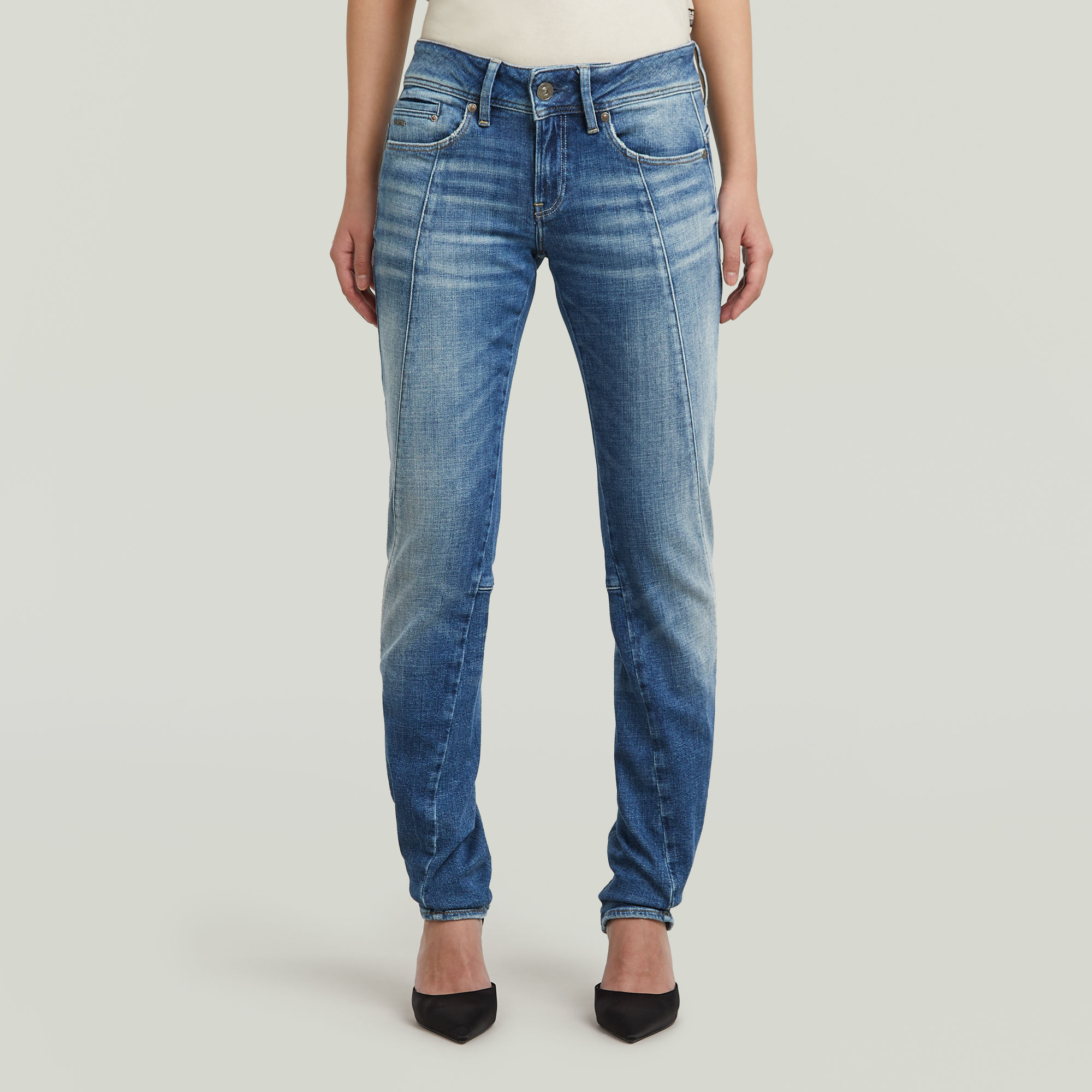 

Contor 3D Slim Jeans - Medium blue - Women