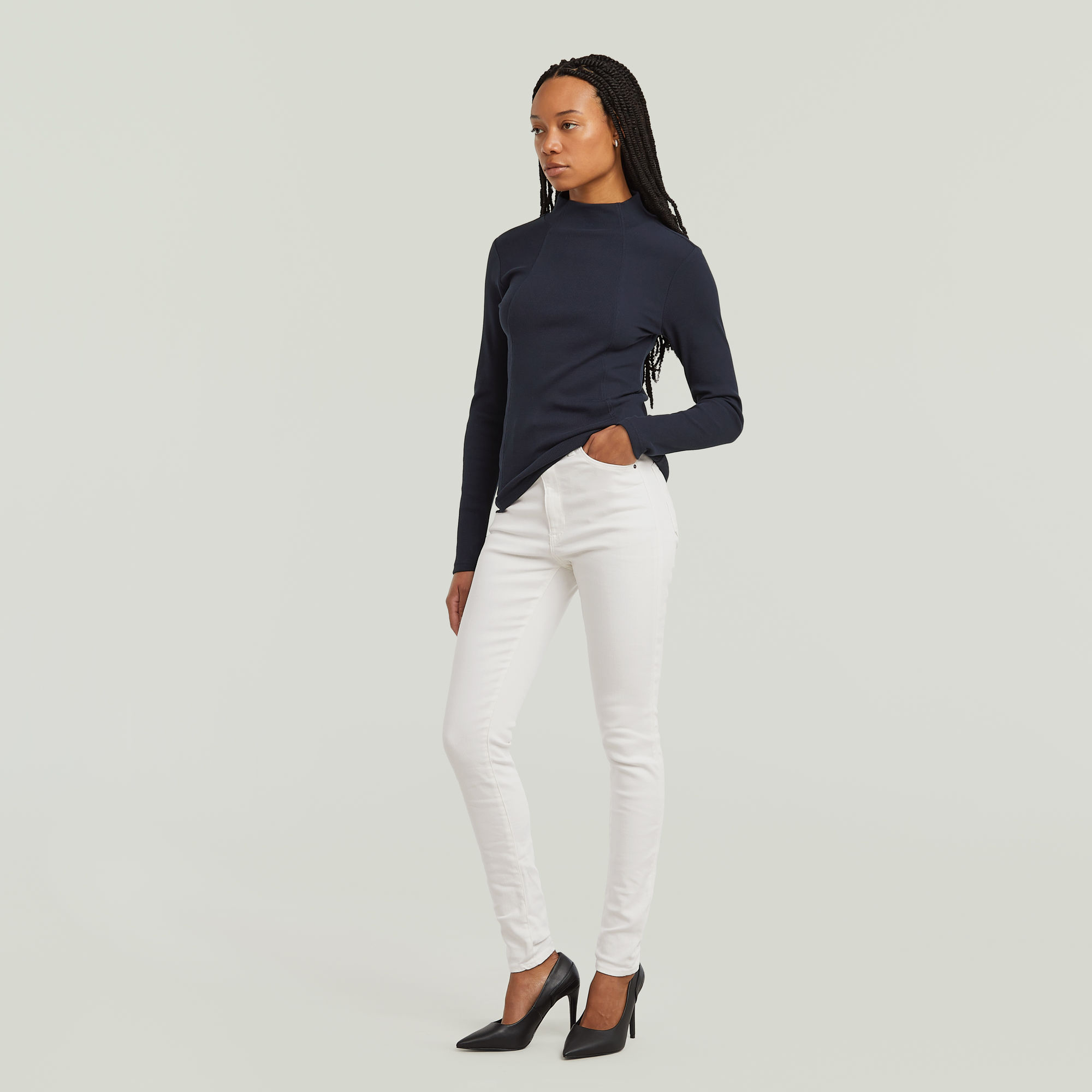 G-Star RAW Kafey Ultra High Skinny Jeans Donkerblauw Dames