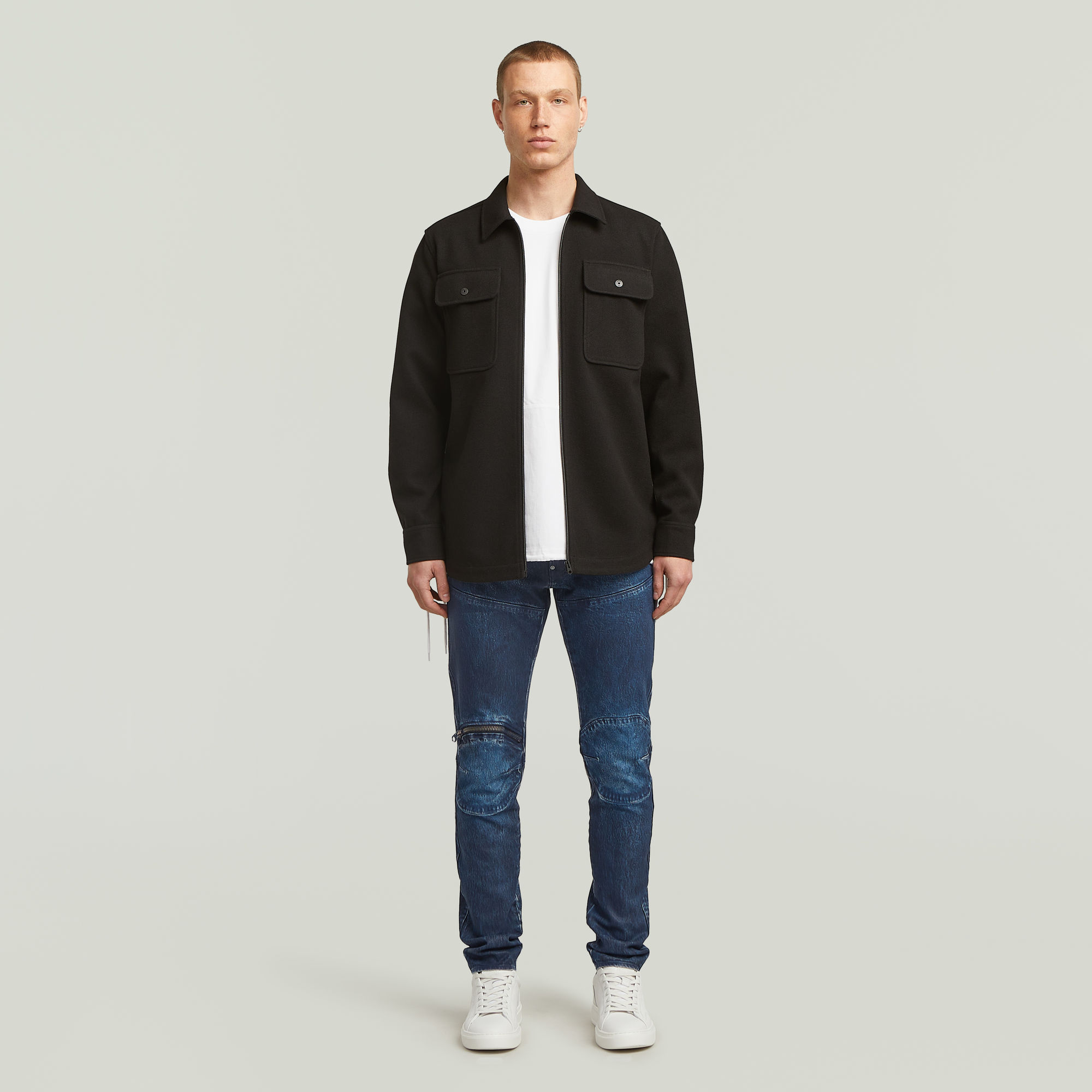 Thumbnail - 5620 Zip Knee Skinny Jeans - Dunkelblau - Herren