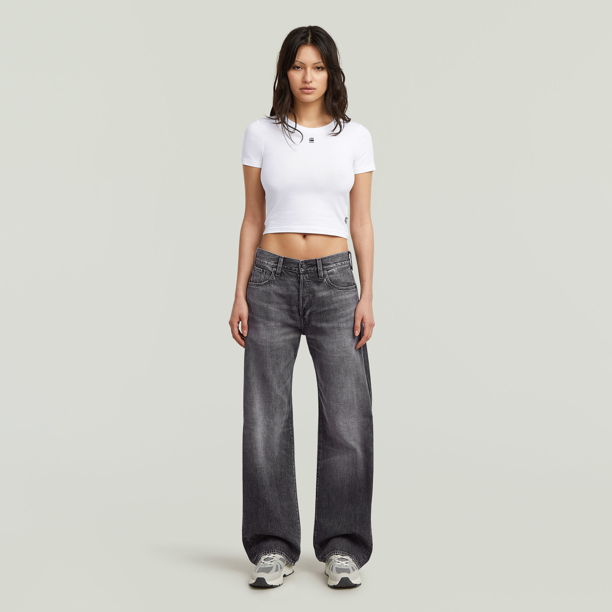 Thumbnail - Bowey Boyfriend Jeans - Grau - Damen
