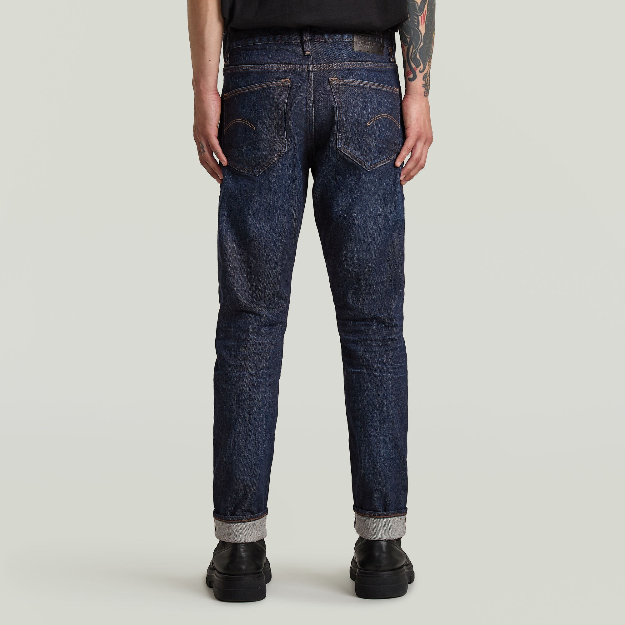G-Star RAW 3301 Slim Selvedge Jeans Donkerblauw Heren