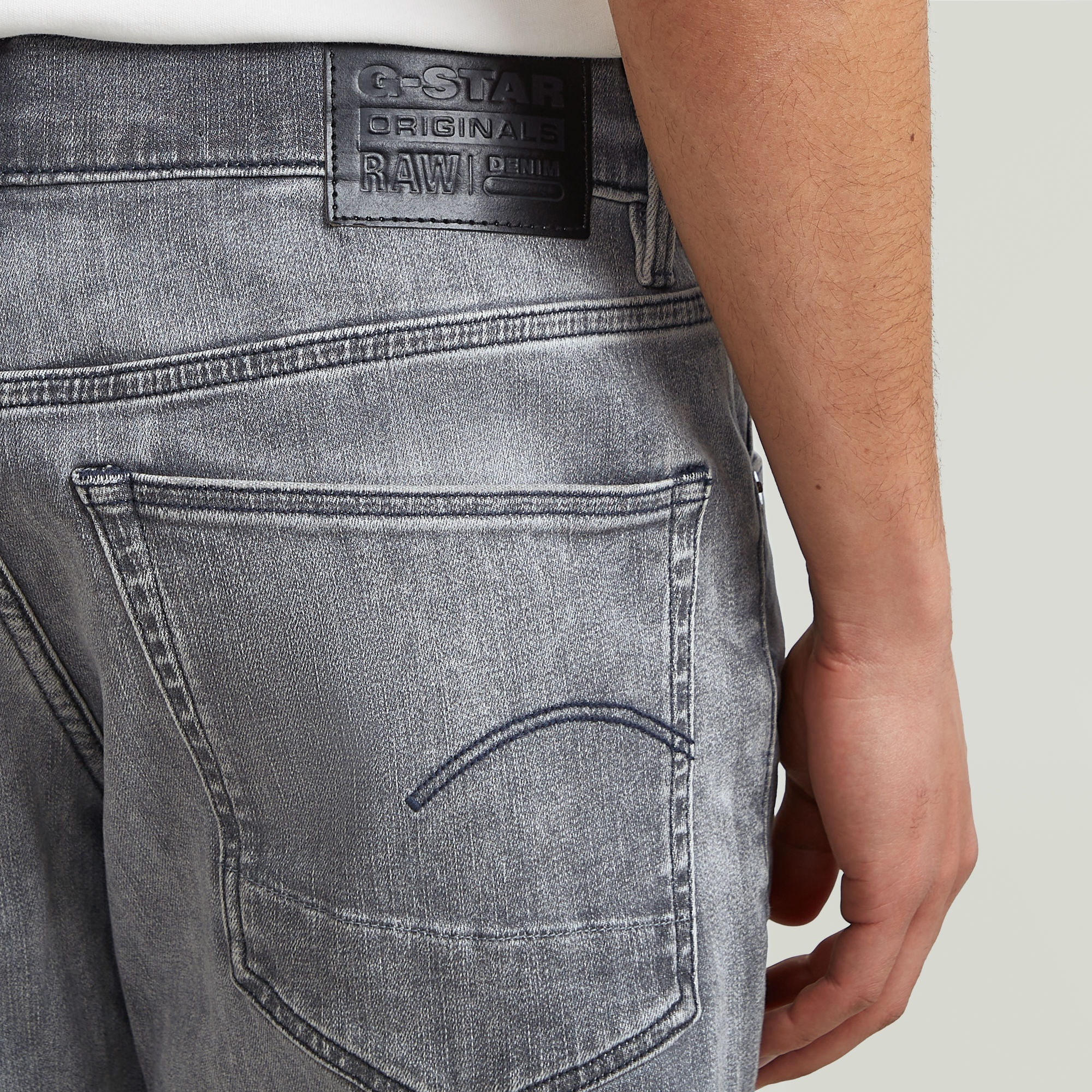 G-Star RAW 3301 Straight Jeans Grijs Heren