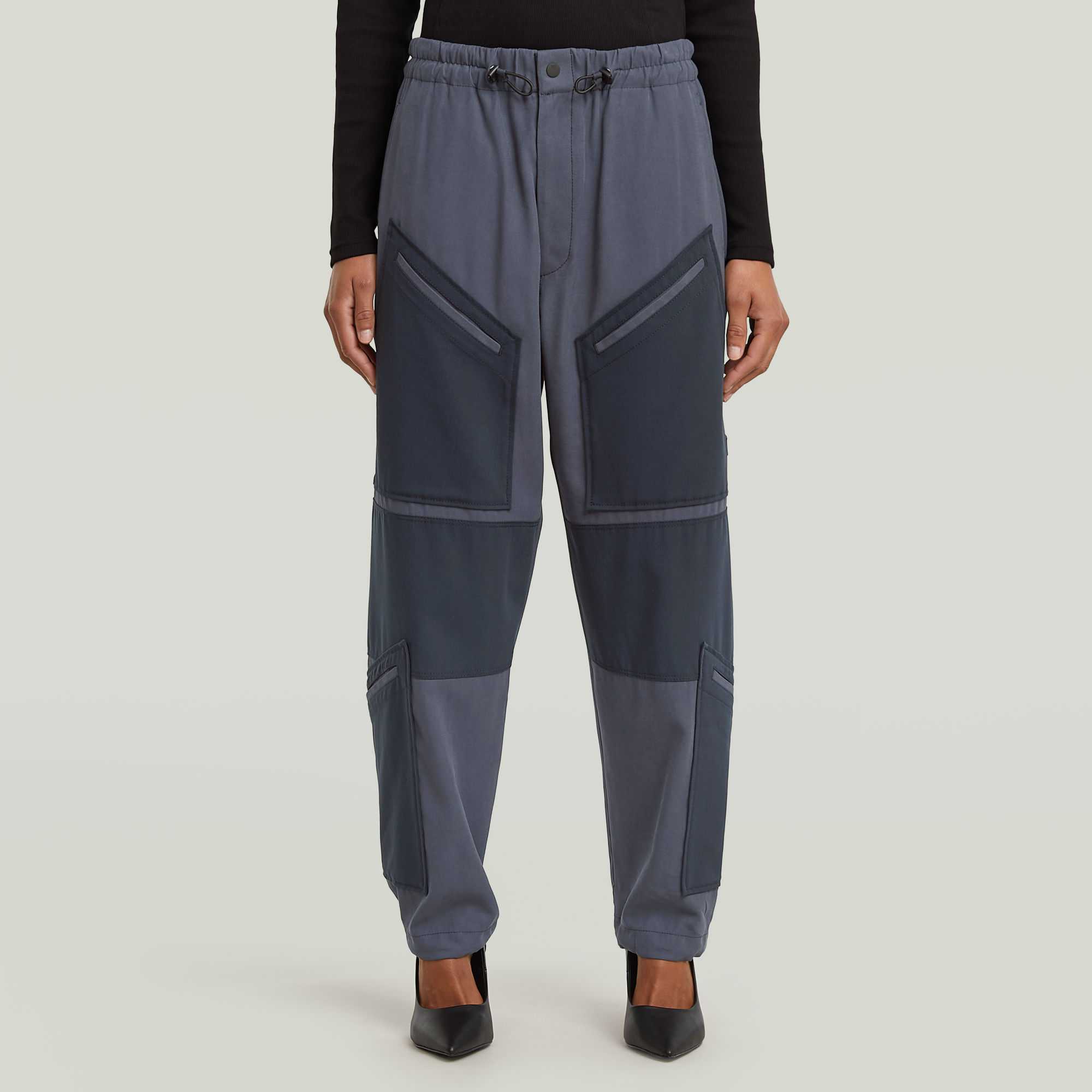 

Tone on tone Cargobroek - Donkerblauw - Dames