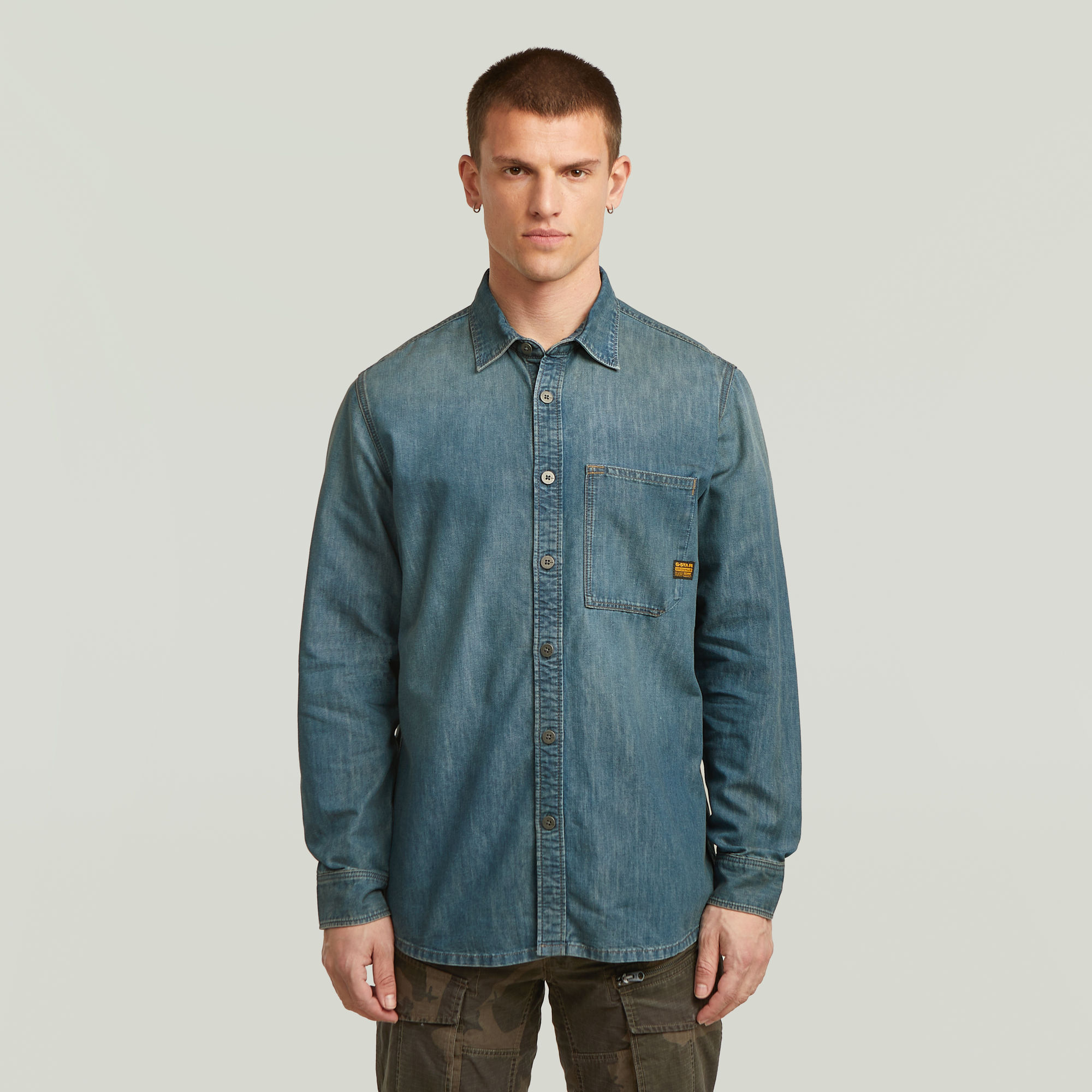 G-Star RAW Regular One-Pocket Overhemd - Lichtblauw - Heren