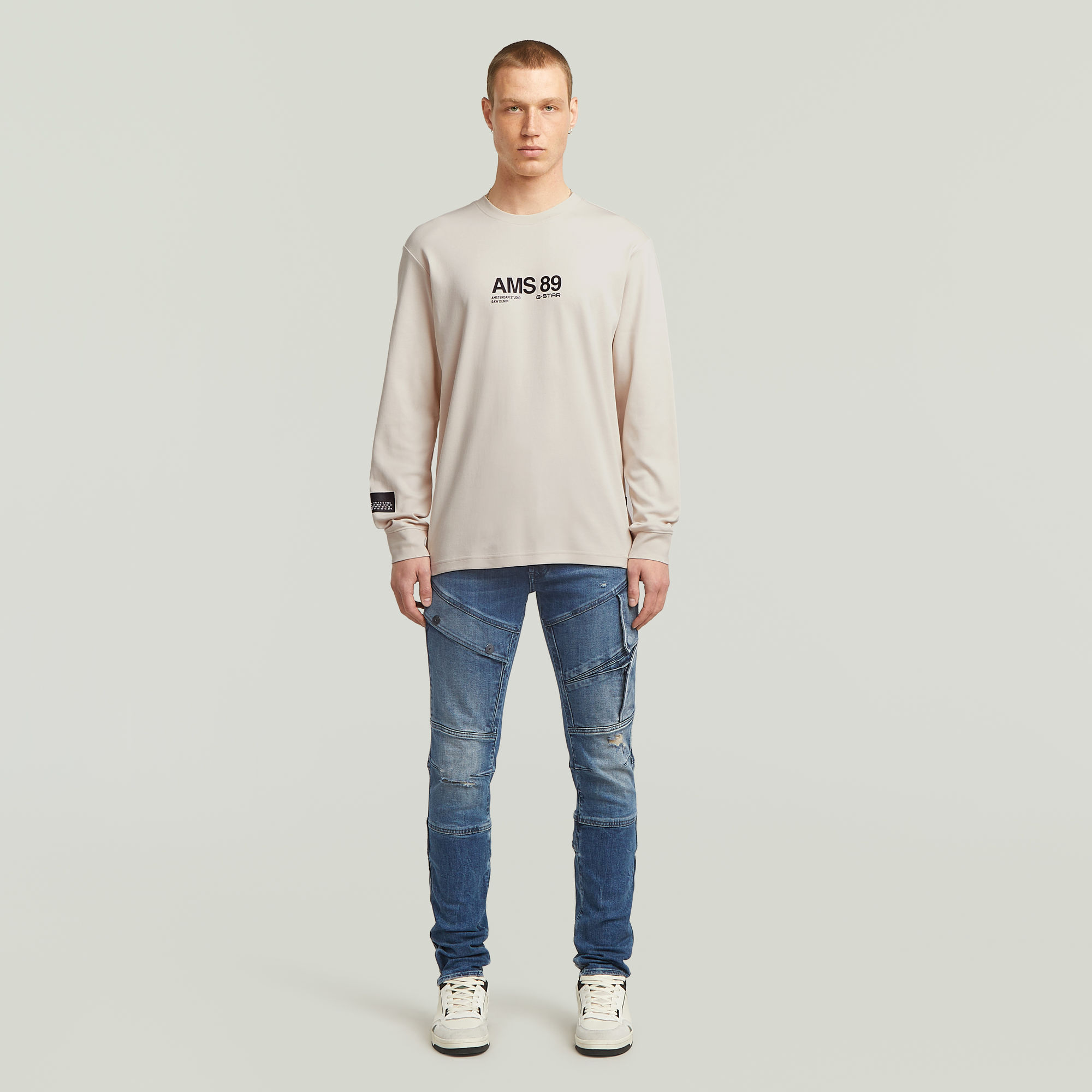 Thumbnail - AMS 89 T-Shirt - Weiß - Herren