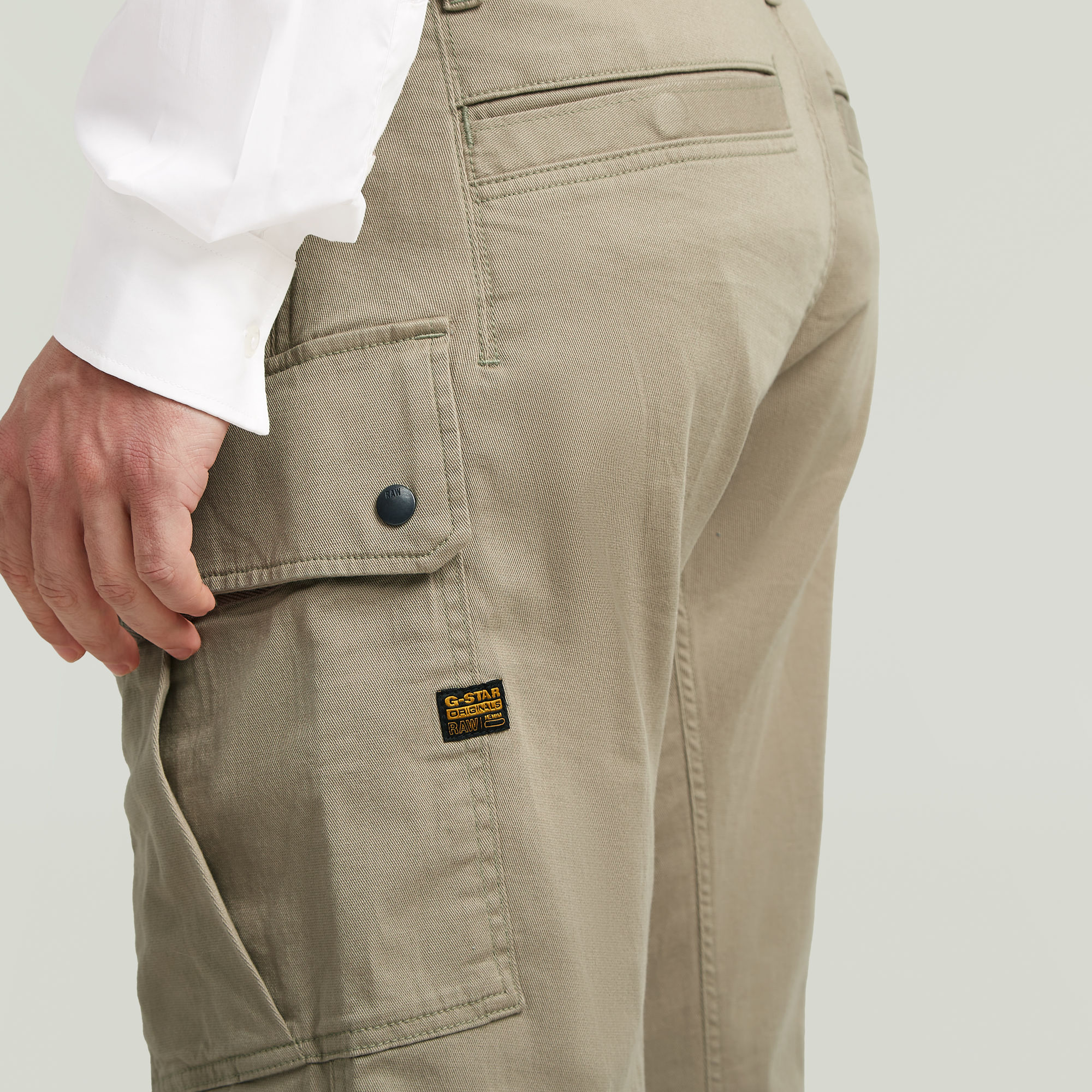 G-Star RAW 3D Regular Straight Cargobroek Beige Heren