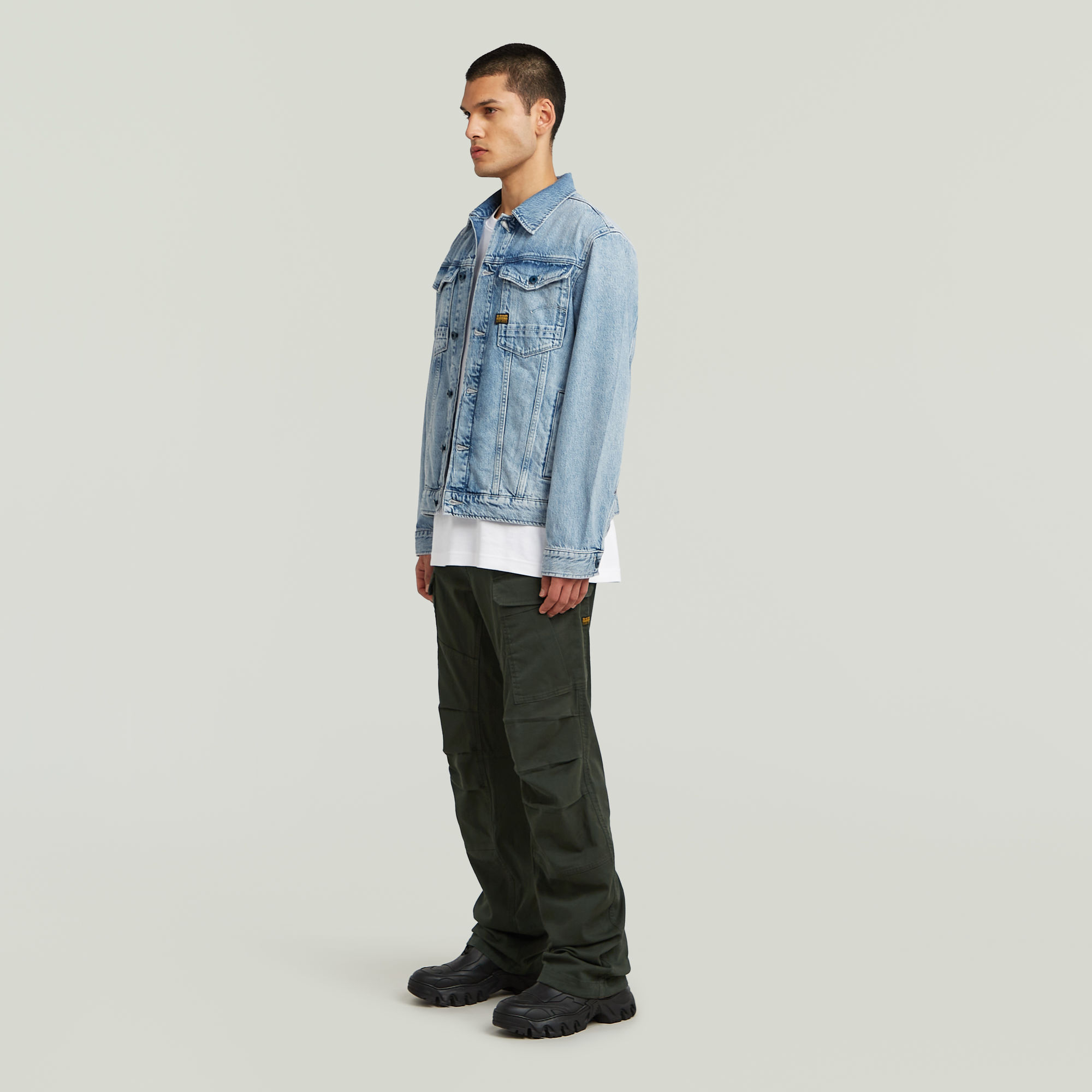 G-Star RAW 3D Regular Straight Cargobroek Grijs Heren