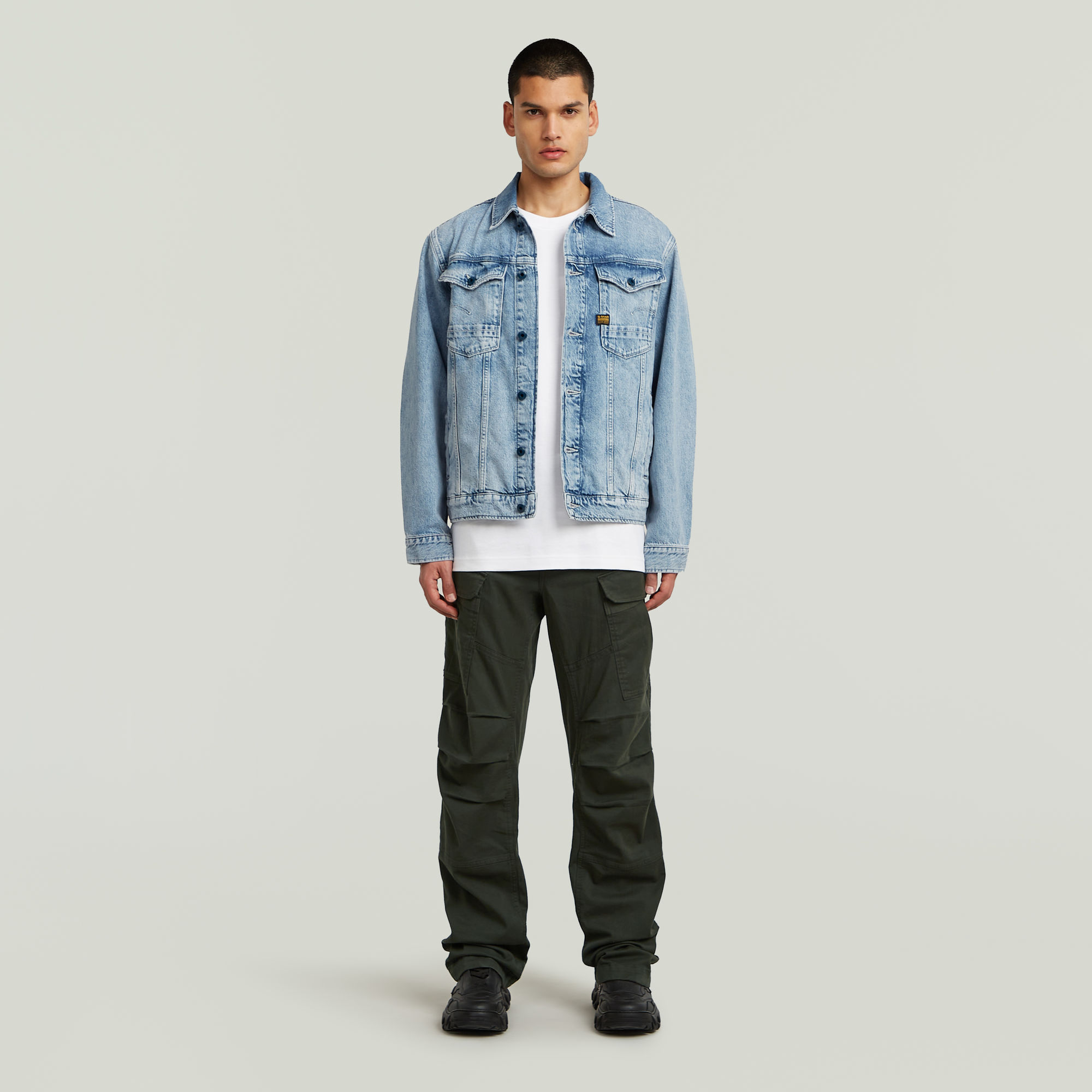G-Star RAW 3D Regular Straight Cargobroek Grijs Heren