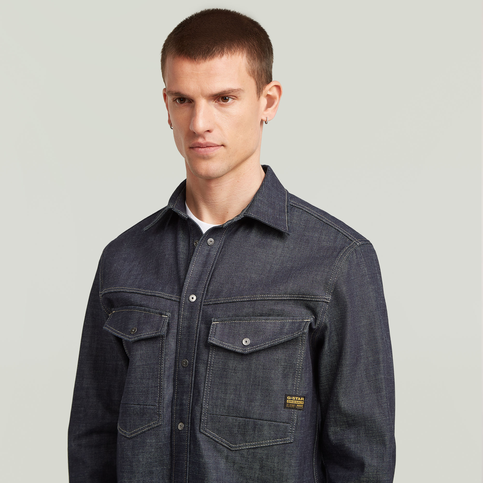 G-Star RAW Dakota Regular Shirt Donkerblauw Heren