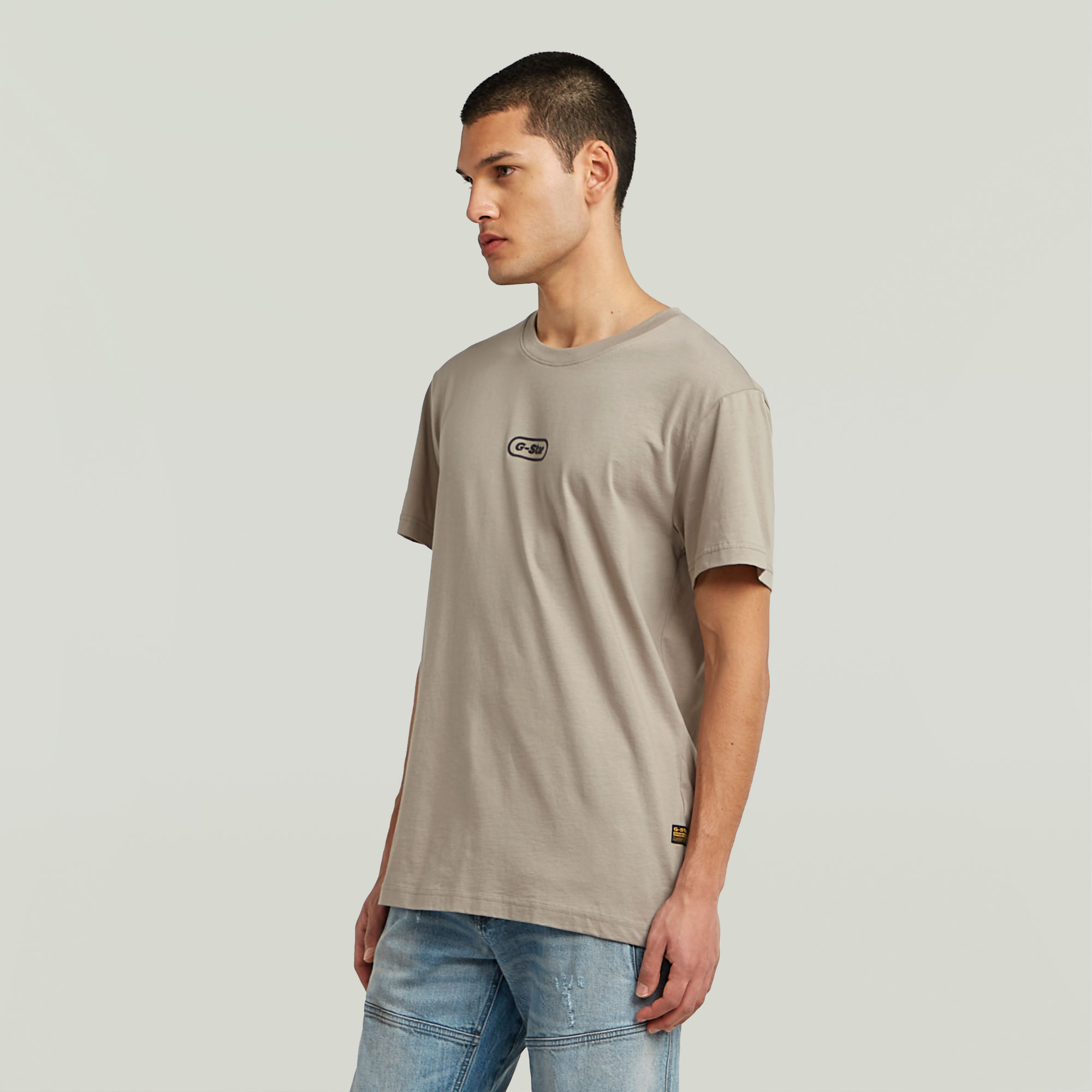 G-Star RAW Center Chest Logo T-Shirt Beige Heren