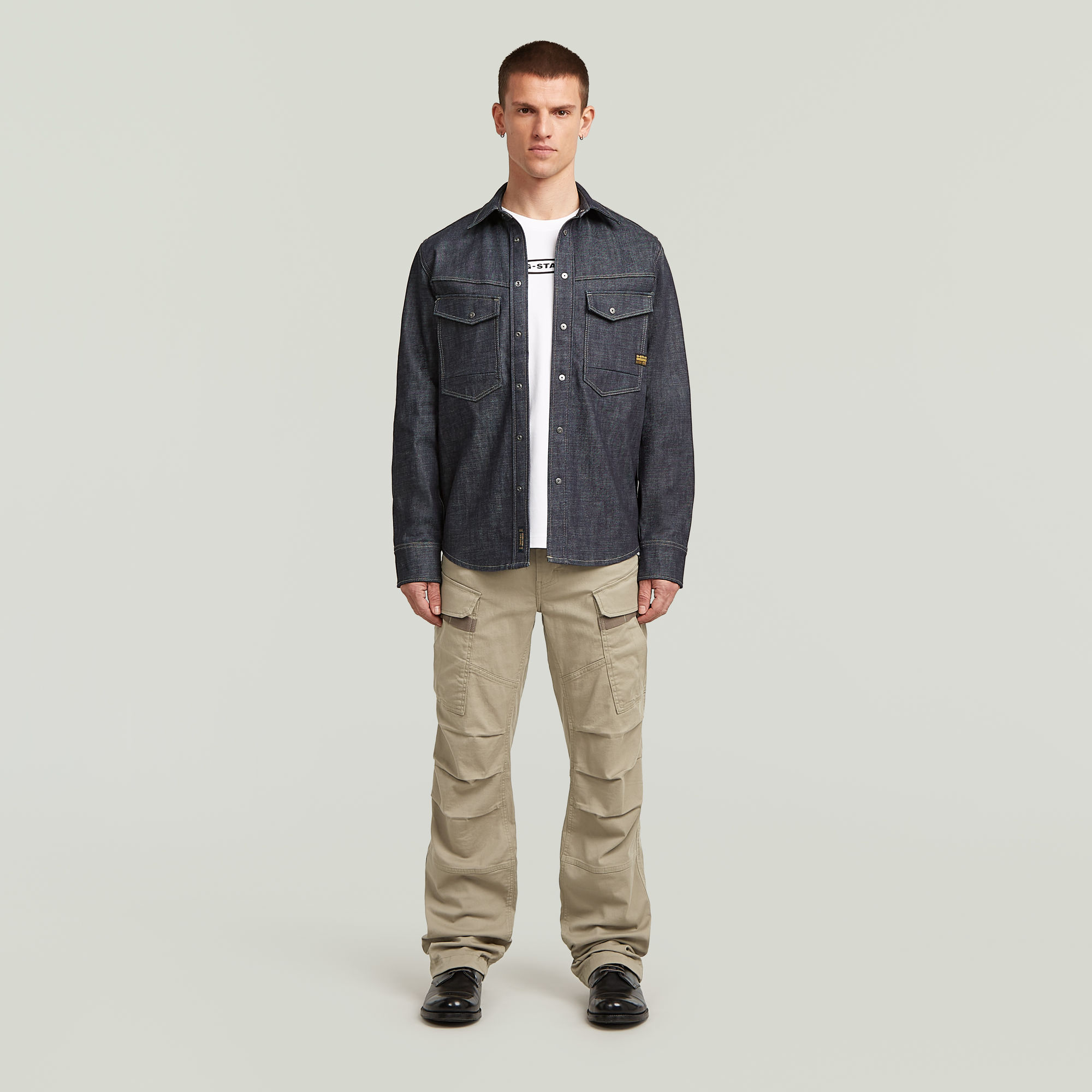 G-Star RAW Dakota Regular Shirt Donkerblauw Heren