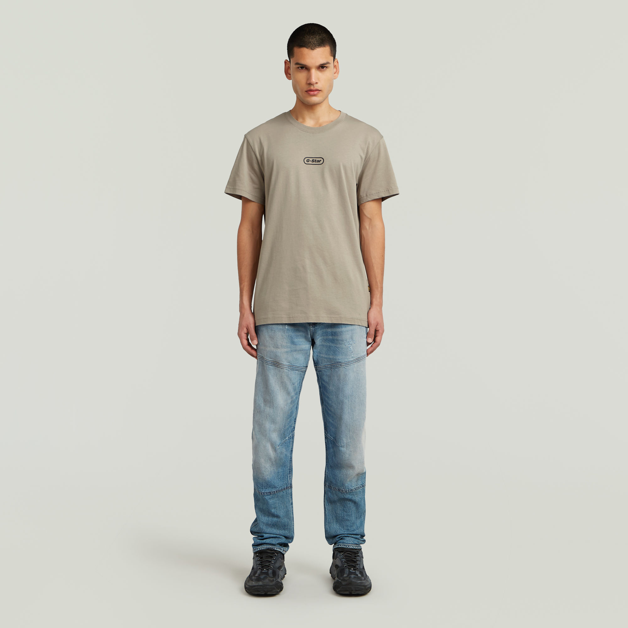 G-Star RAW Center Chest Logo T-Shirt Beige Heren