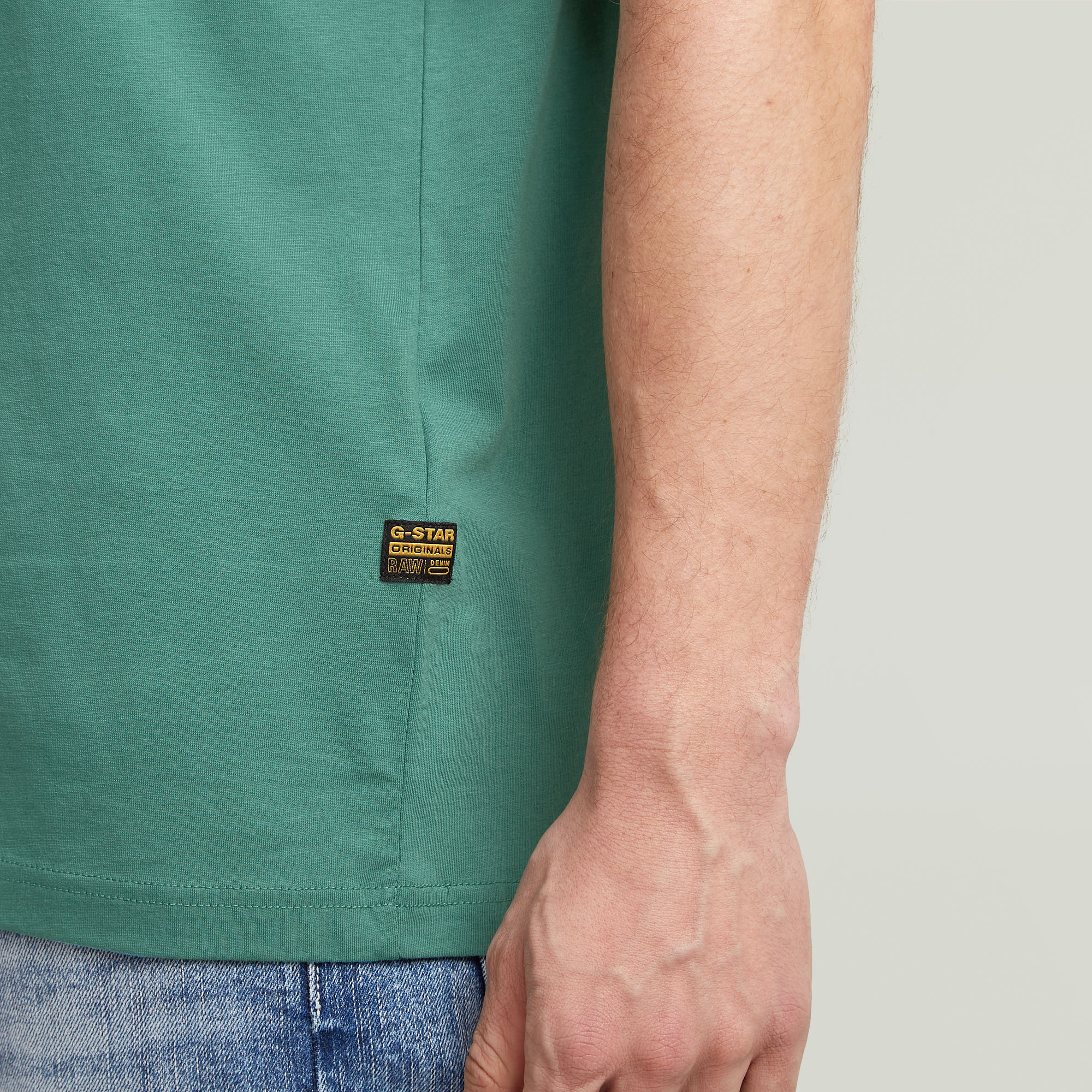 G-Star RAW Center Chest Logo T-Shirt Groen Heren