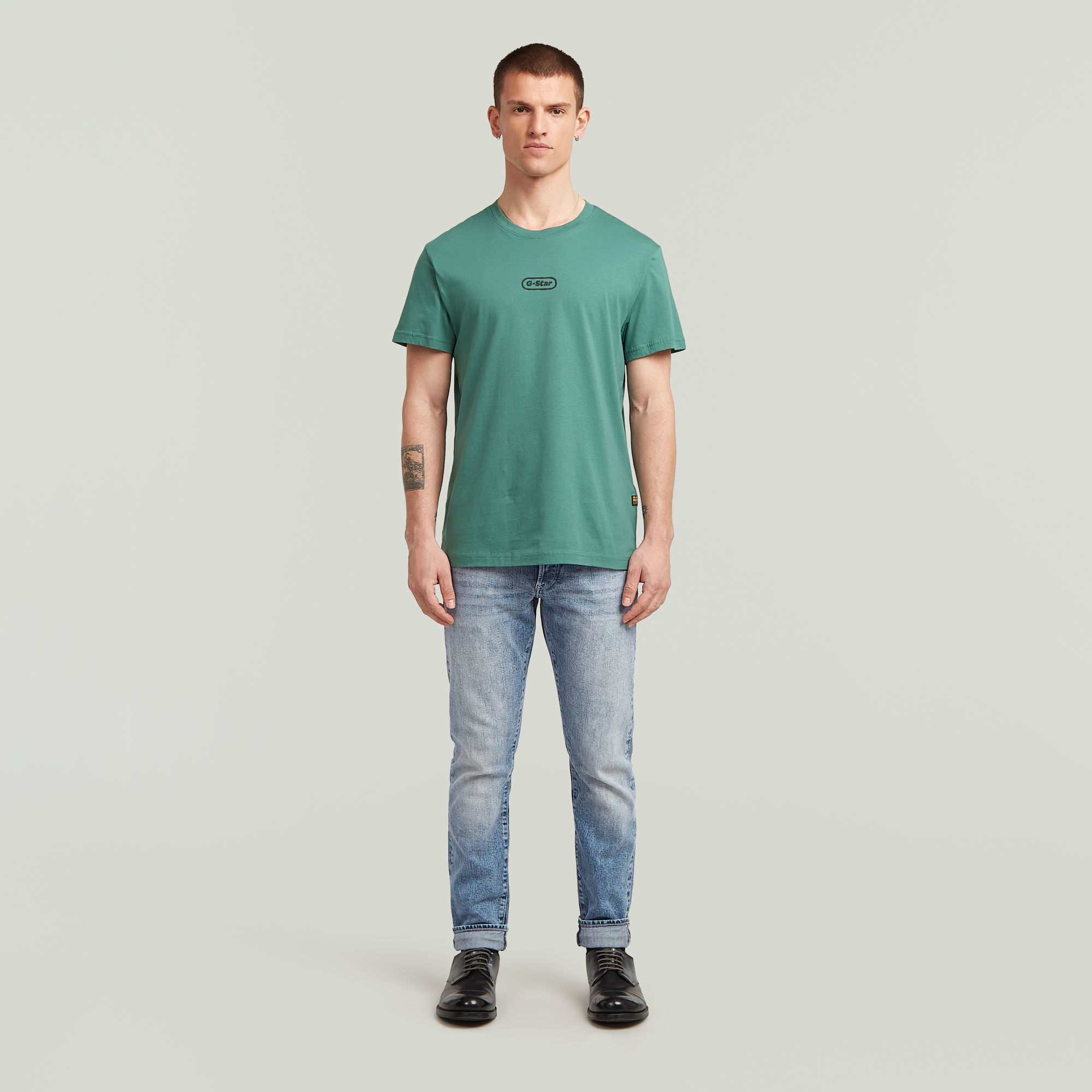 G-Star RAW Center Chest Logo T-Shirt Groen Heren