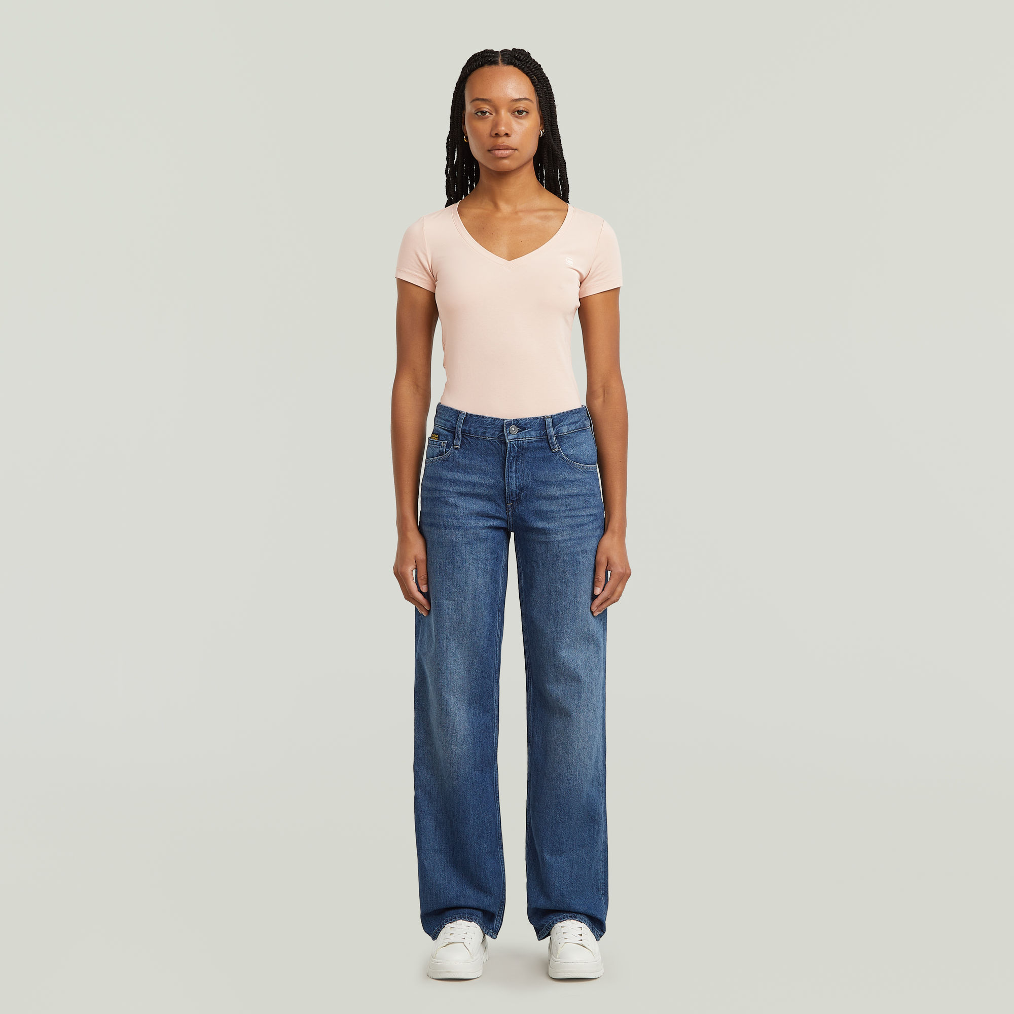 G-Star RAW Judee Loose Low Waist Jeans Midden blauw Dames