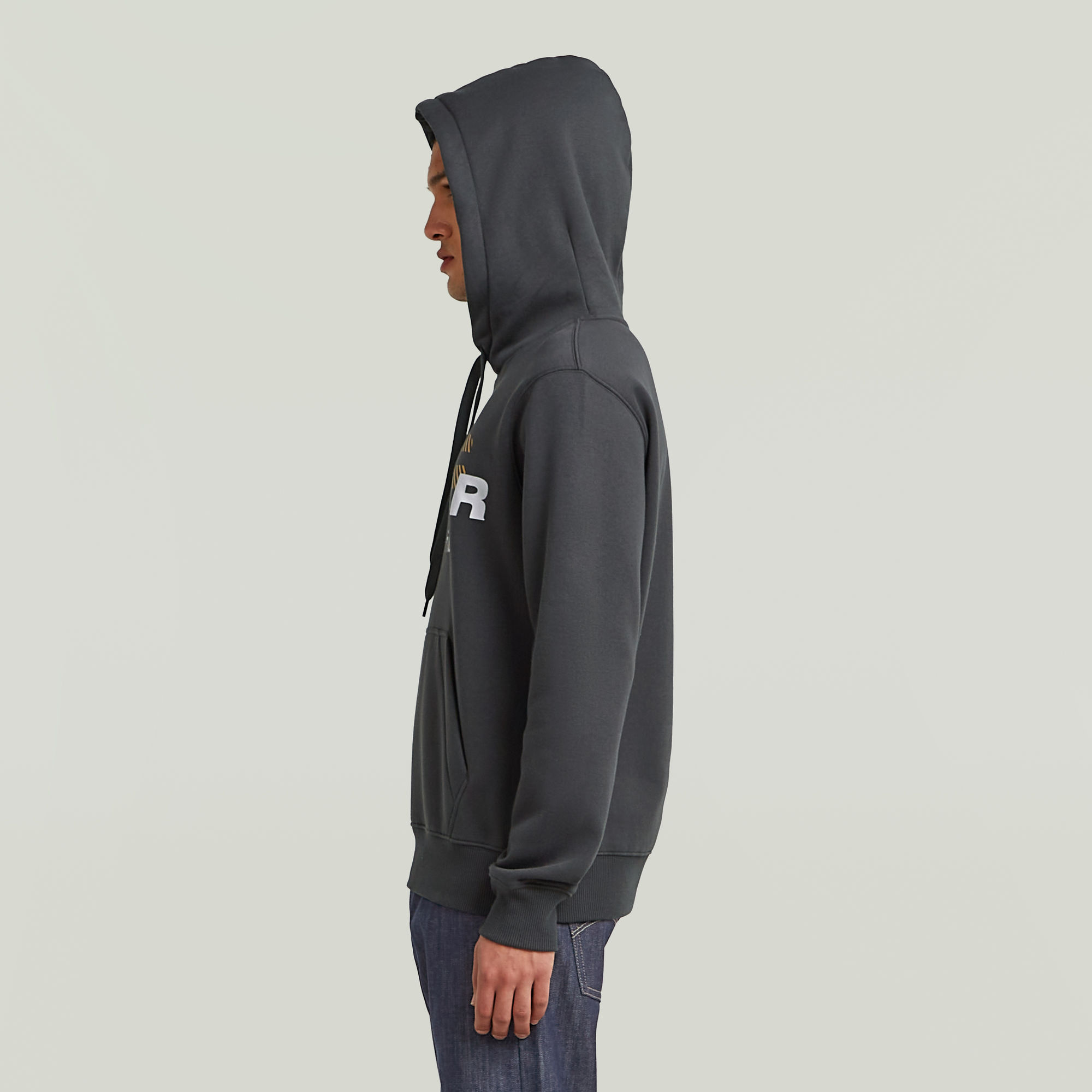 G-Star RAW Logo Hoodie Grijs Heren