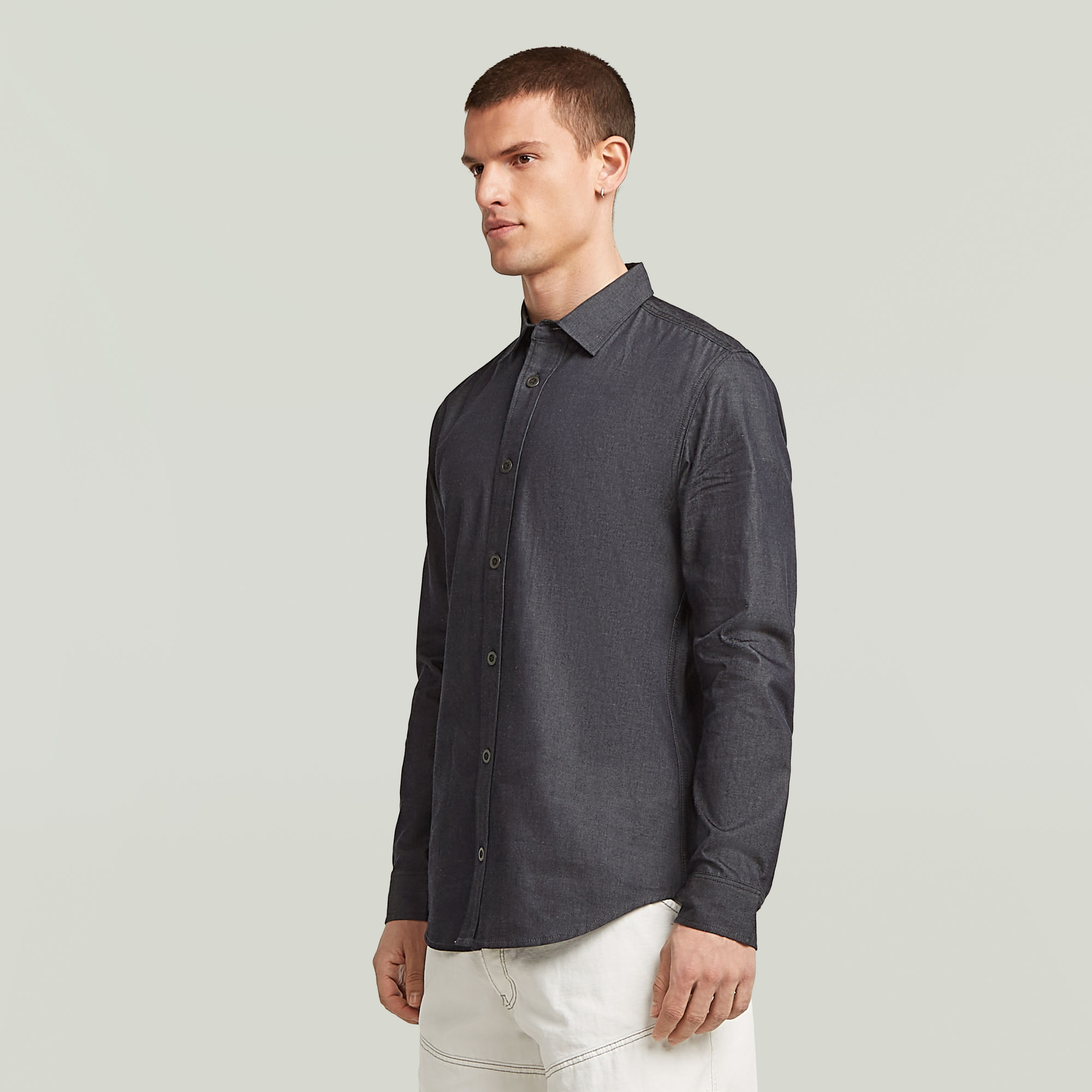 G-Star RAW Clean Slim Shirt Donkerblauw Heren