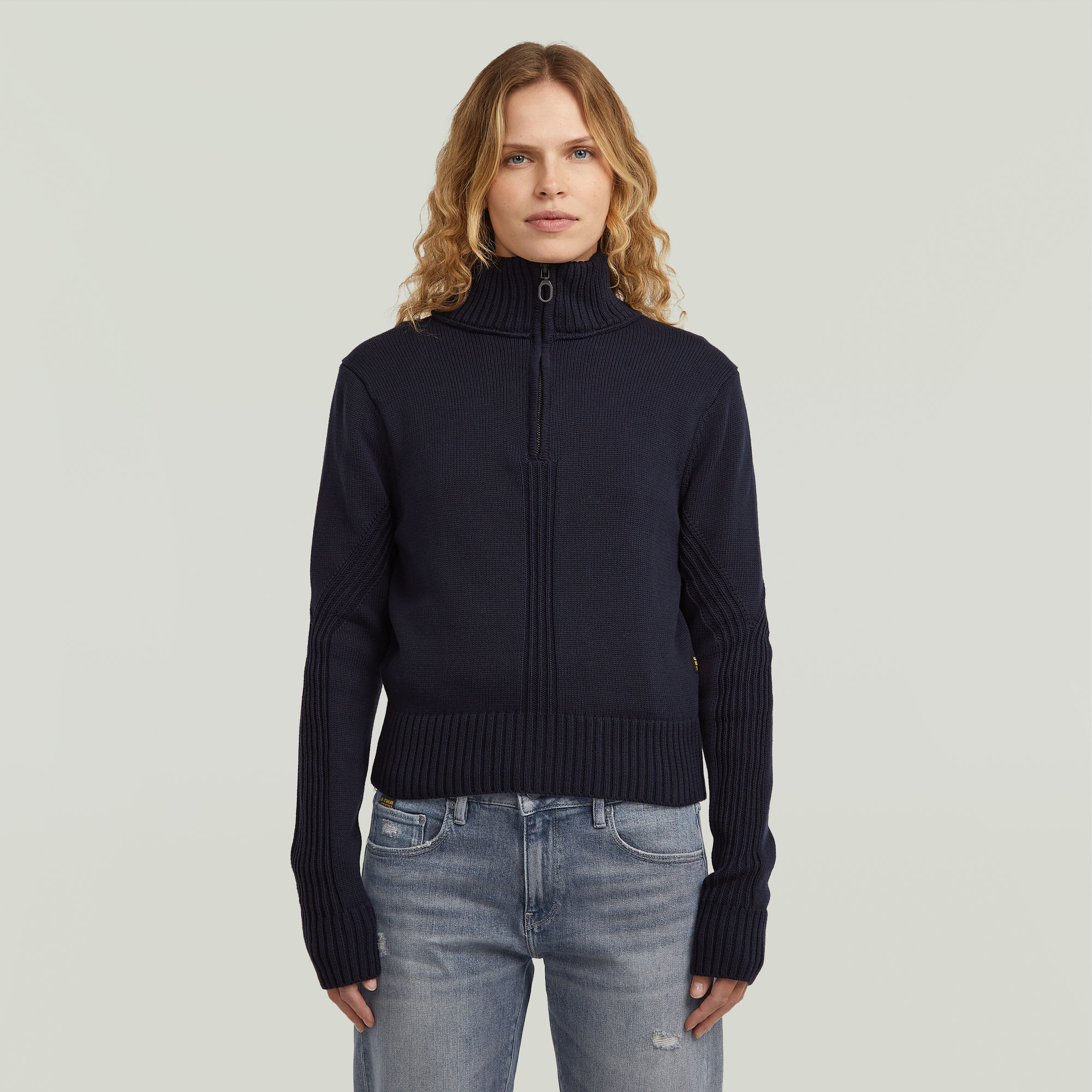 

Milano Half Zip Knit - Dark blue - Women