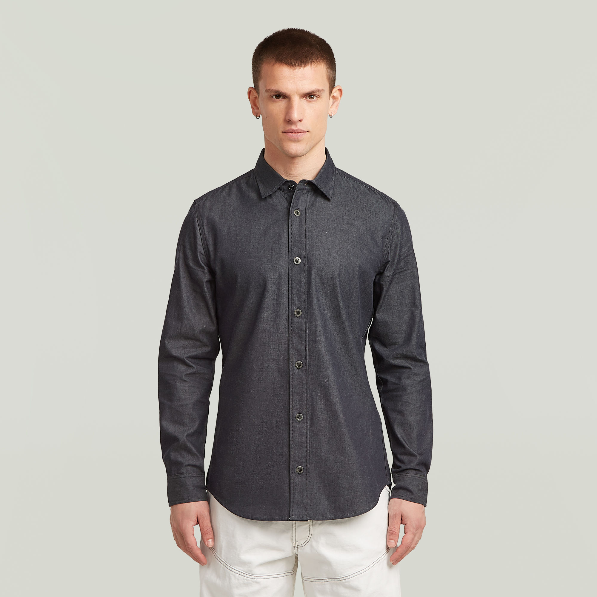 

Clean Slim Shirt - Donkerblauw - Heren