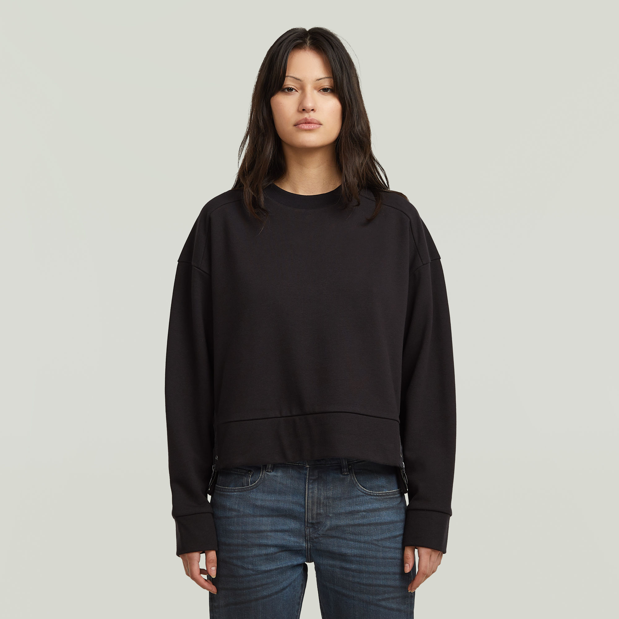 

Biker Zip Sweater - Black - Women