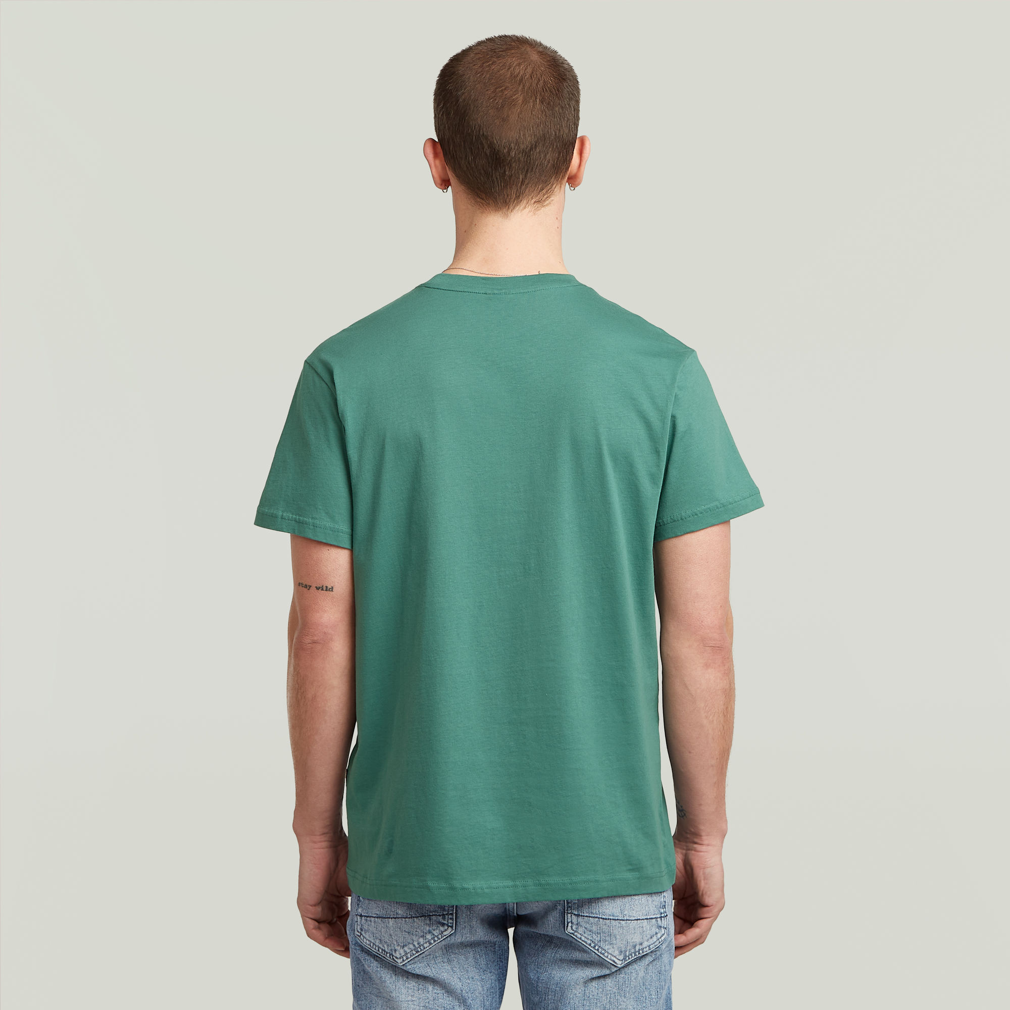 G-Star RAW Center Chest Logo T-Shirt Groen Heren