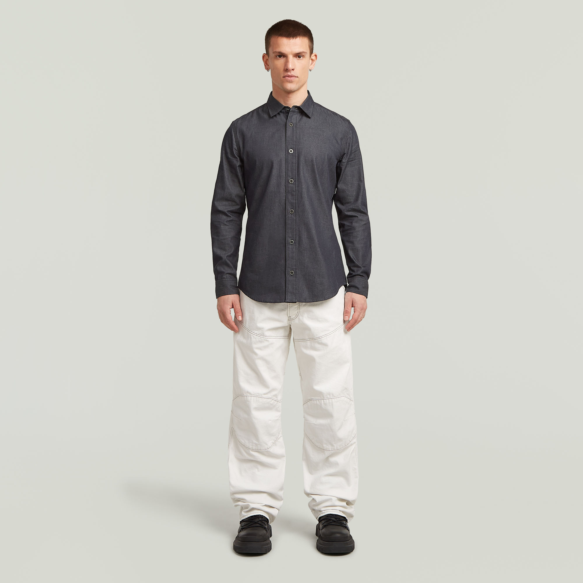 G-Star RAW Clean Slim Shirt Donkerblauw Heren