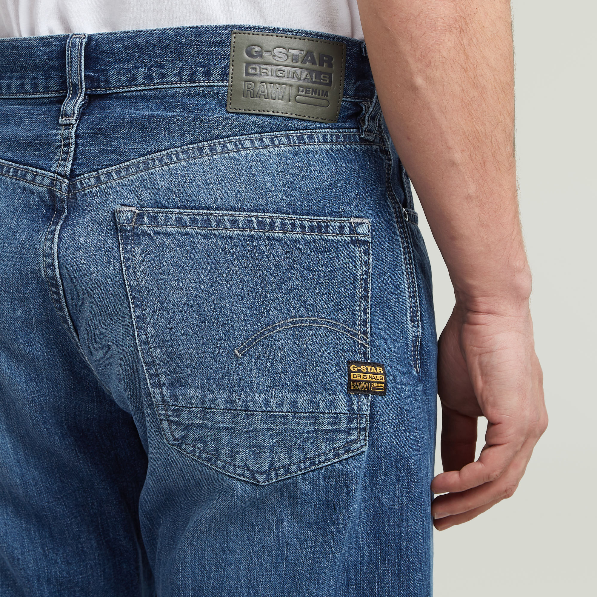 G-Star RAW Dakota Regular Straight Jeans Midden blauw Heren