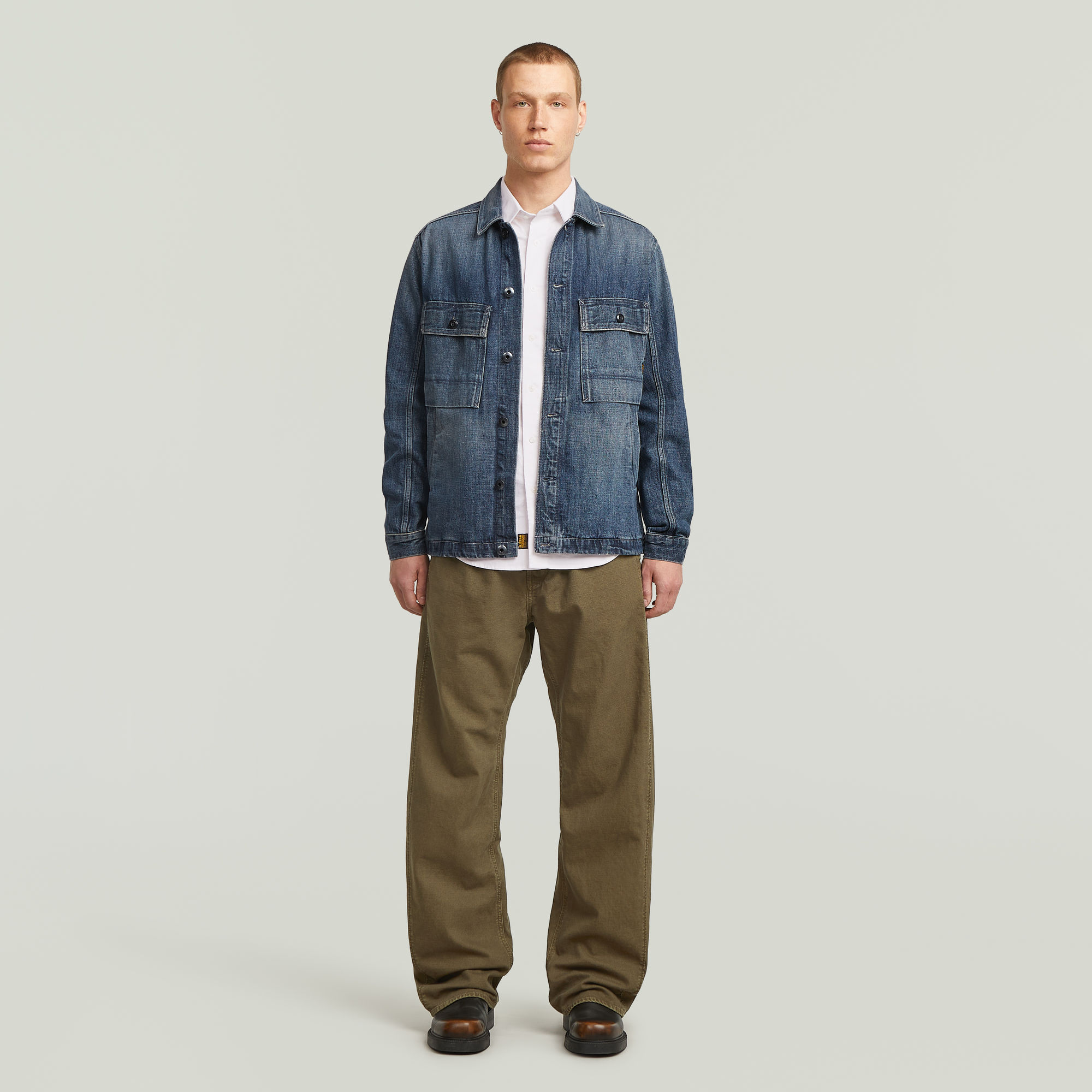 Thumbnail - Mosa Overshirt - Mittelblau - Herren