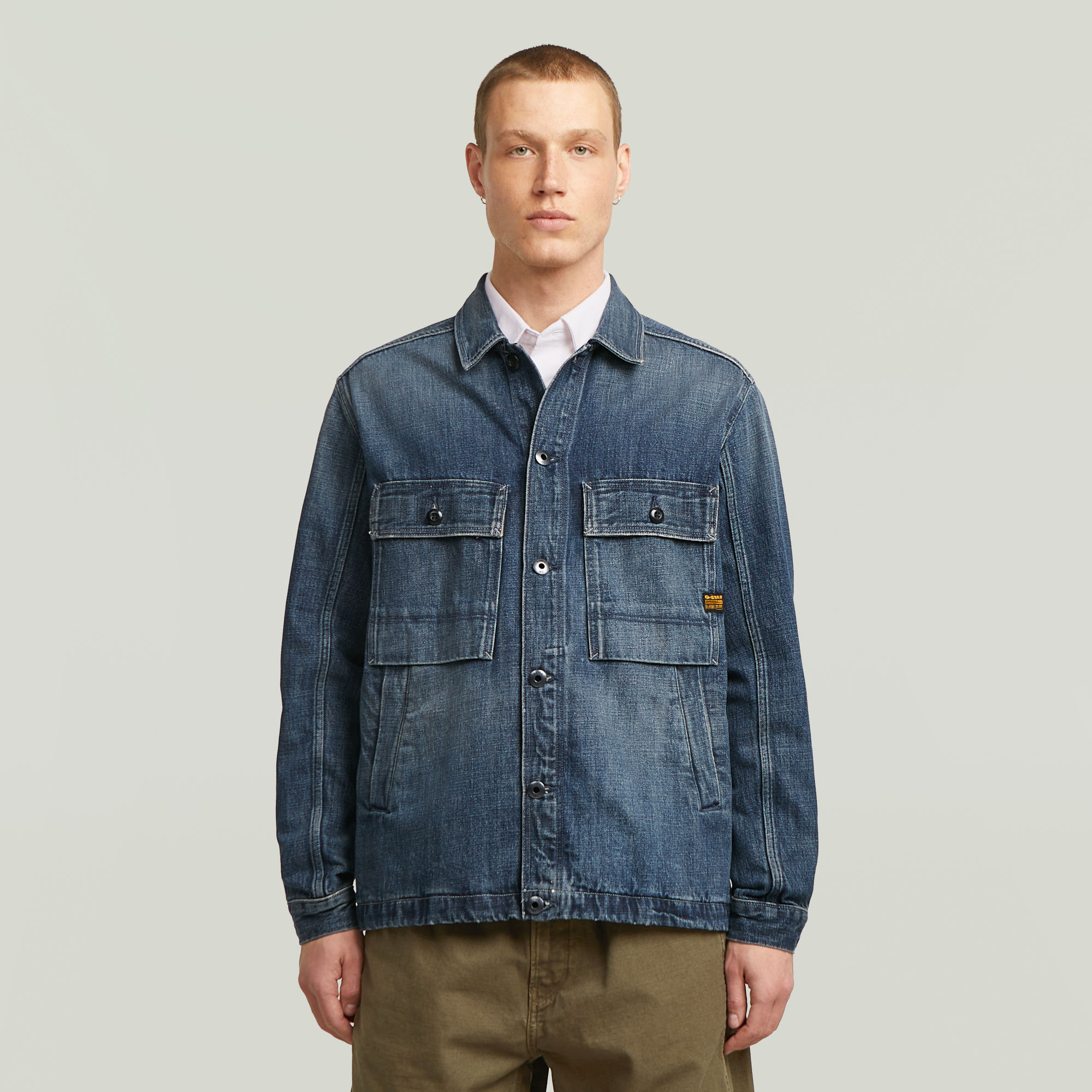 

Mosa Overshirt - Medium blue - Men
